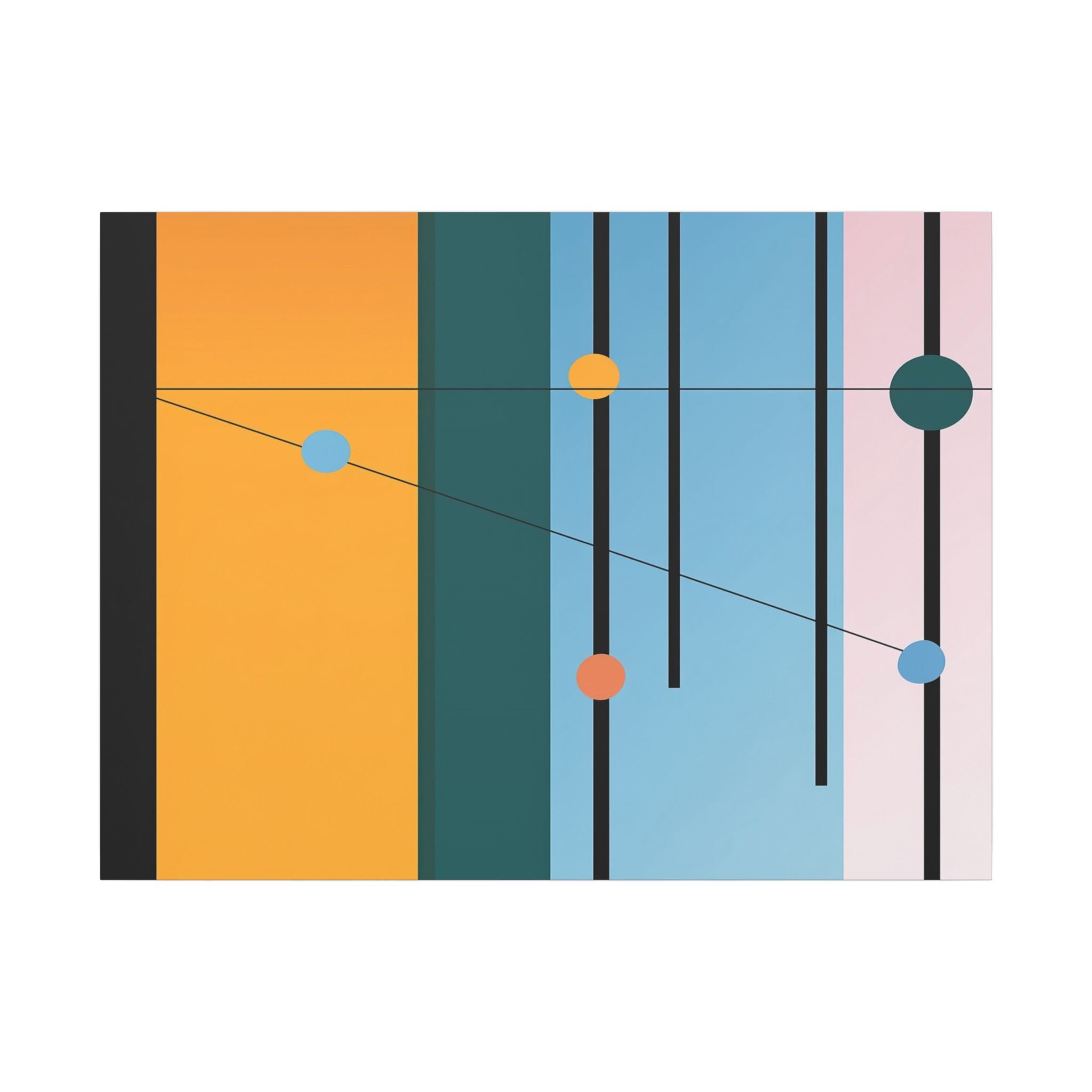 Geometric Networks: Constructivist Color Planes, Intersectional Design, Minimalist Spatial Composition   |   Custom Orders Accepted