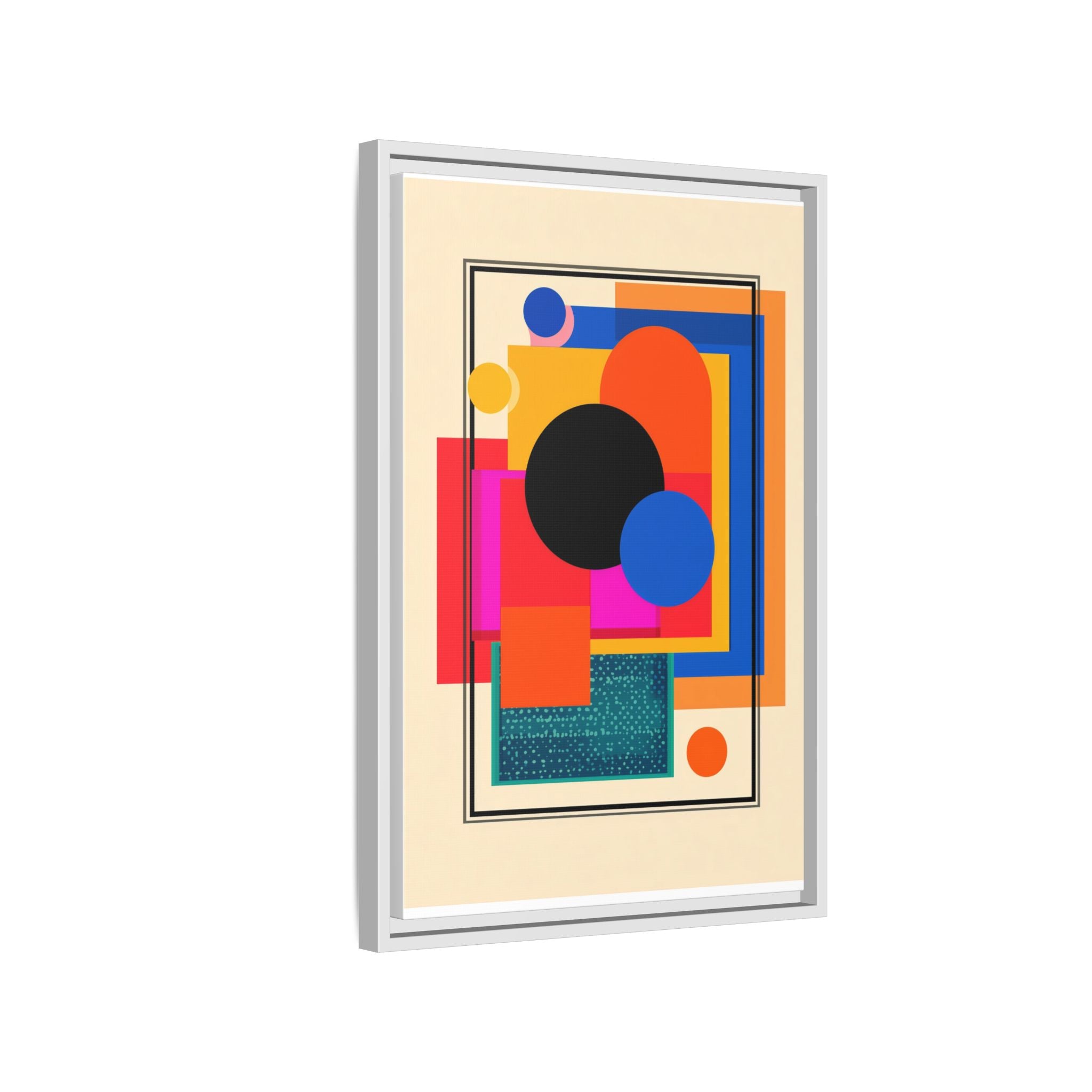 Geometric Harmony: Abstract Color Blocks, Mid-Century Modern Design, Minimalist Art Composition   |   Custom Orders Accepted