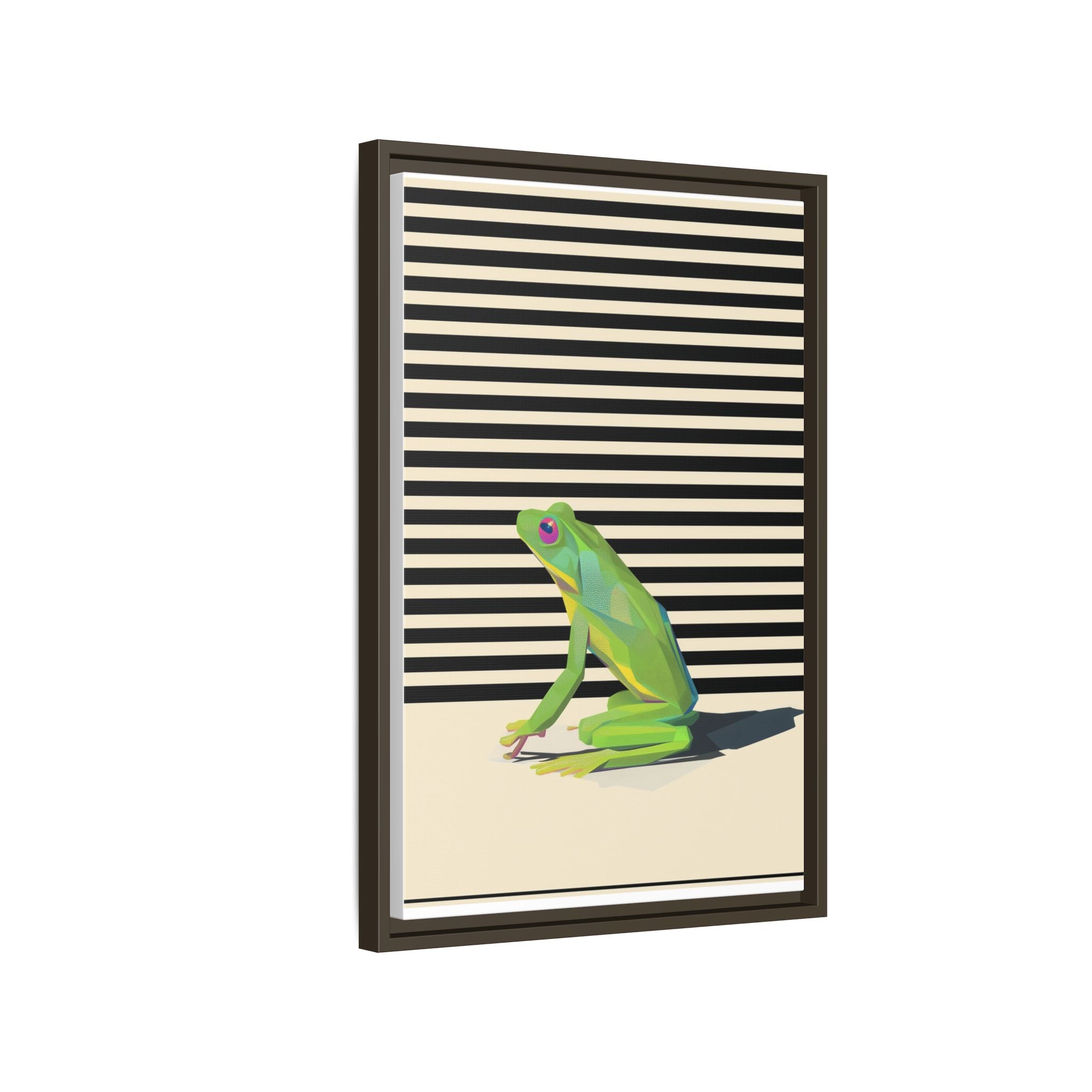 Geometric Frog Persona: Modern Wildlife Illustration, Vibrant Graphic Design   |  Personalized & Custom Orders Available