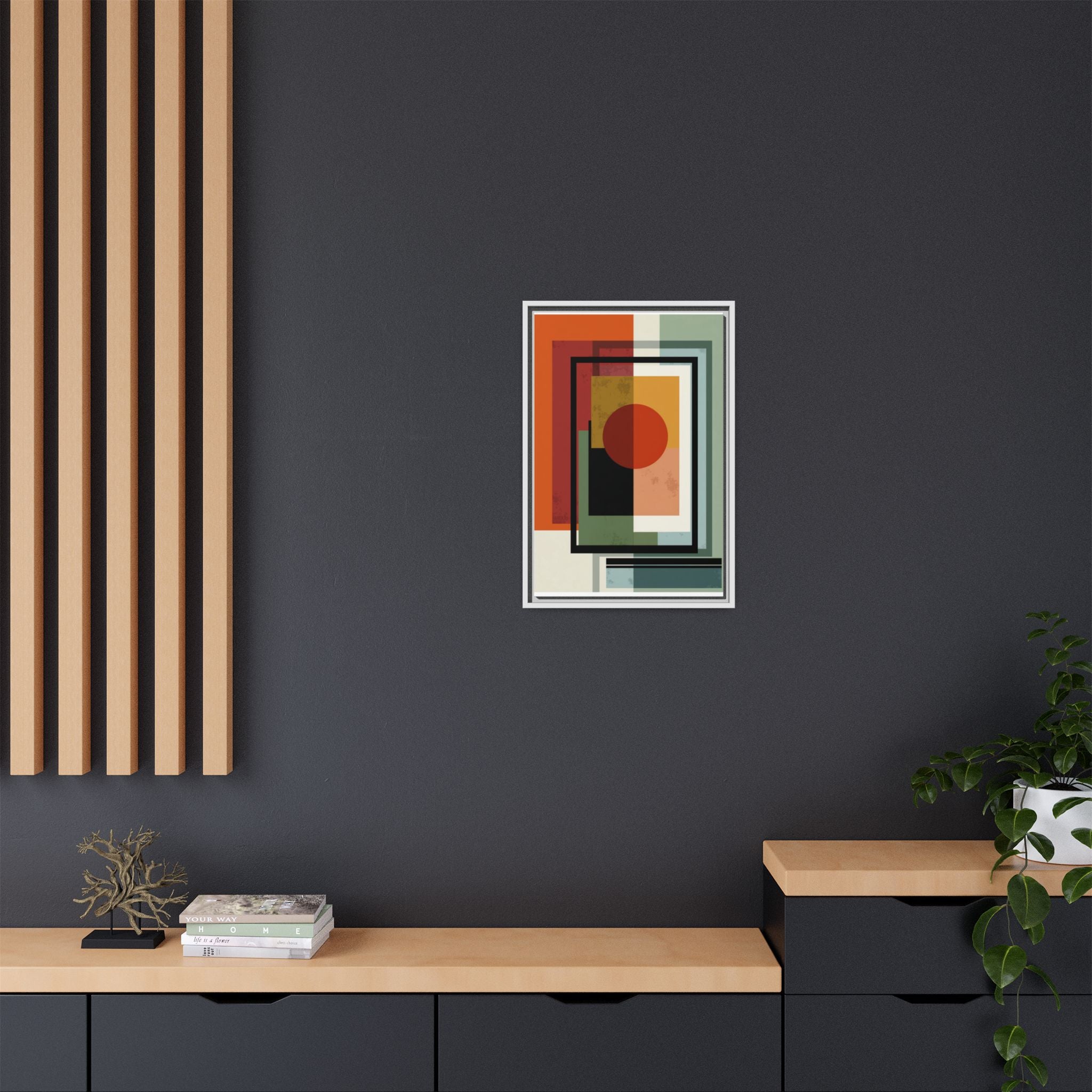 Geometric Harmonies: Mid-Century Modern Composition, Constructivist Inspiration, Abstract Rectangular Interplay   |   Custom Orders Accepted