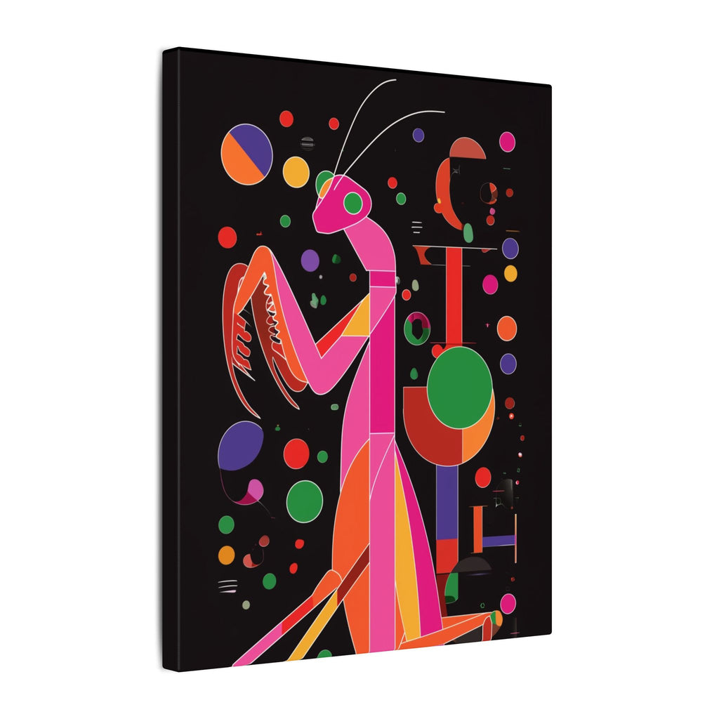 Geometric Mantis: Vibrant Abstract Insect Art, Modernist Design Collection   |    Custom Orders Available