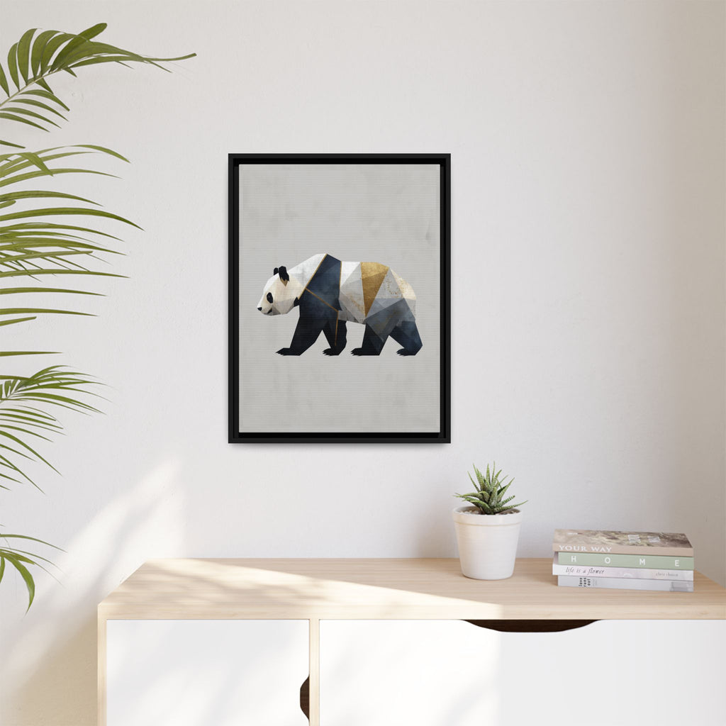 Geometric Panda: Cubist Animal Portrait, Modern Minimalist Art Style   |  Personalized & Custom Orders Available