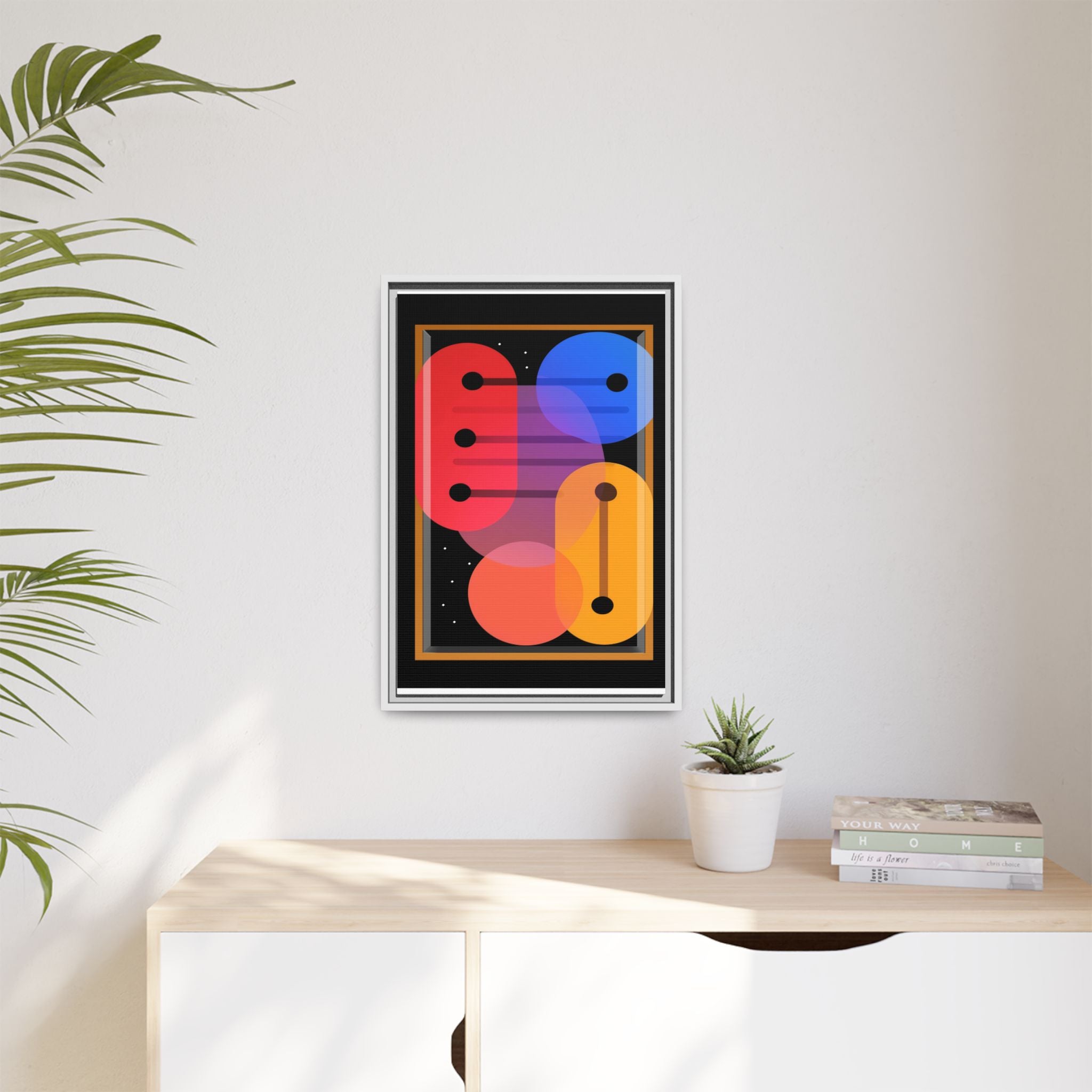 Celestial Geometry: Organic Shapes in Motion, Digital Abstract Composition, Vibrant Color Intersections   |   Custom Orders Accepted