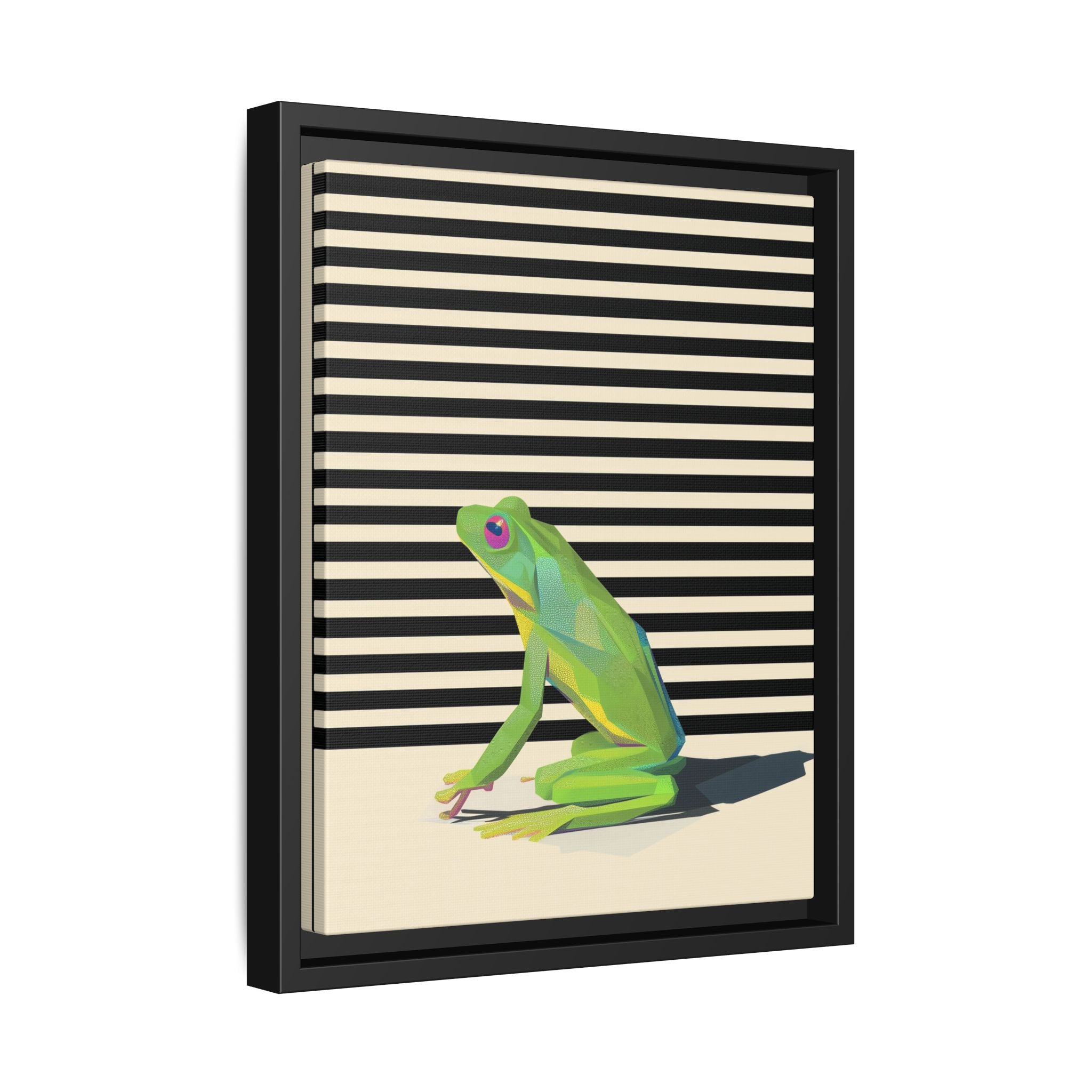 Geometric Frog Persona: Modern Wildlife Illustration, Vibrant Graphic Design   |  Personalized & Custom Orders Available