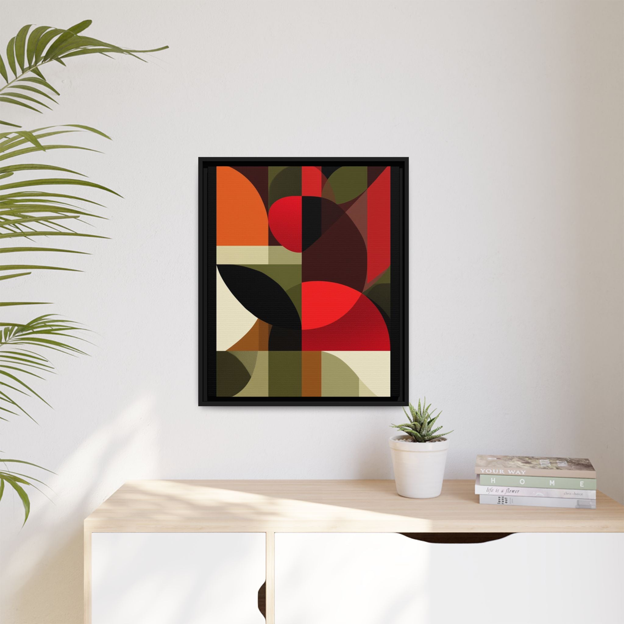 Geometric Fusion: Modern Abstract Composition, Cubist Color Blocks, Architectural Form Harmony   |   Custom Orders Accepted