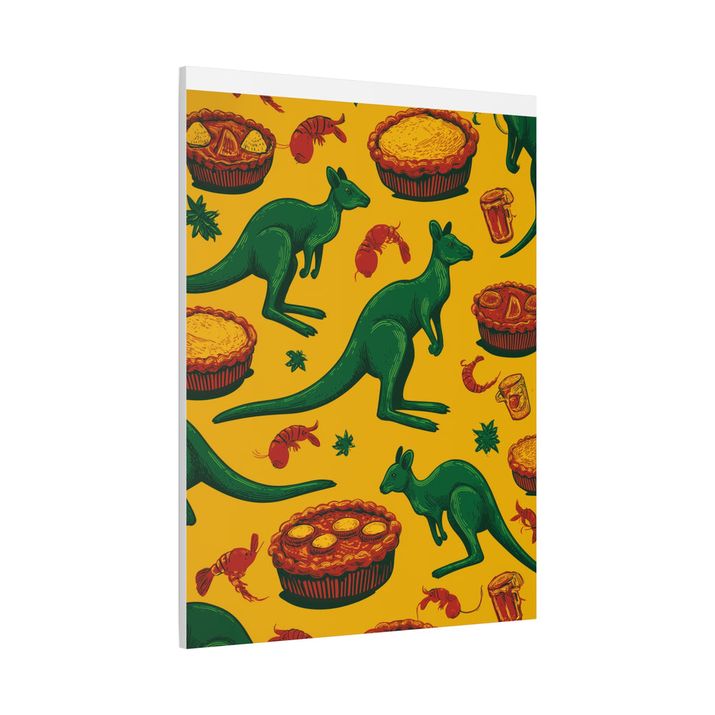Kangaroo Canvas Wall Art, Vibrant Animal Decor, Unique Gift for Nature Lovers, Fun Kitchen Wall Hanging, Australian Themed Art