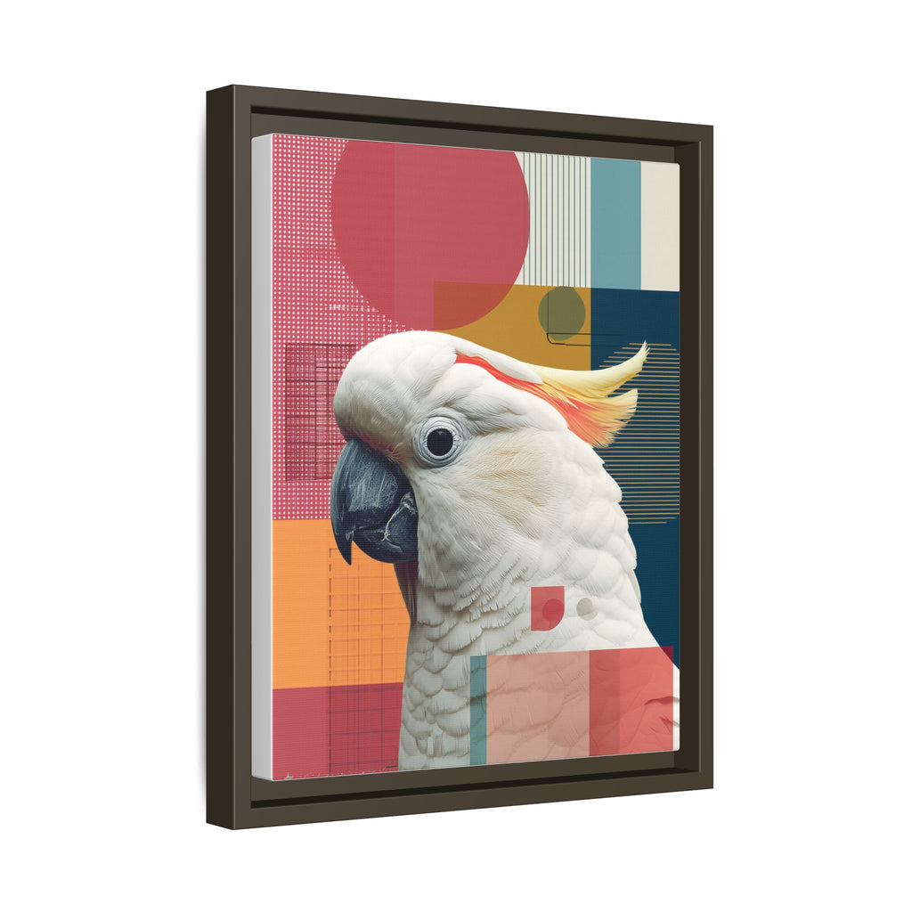 Cockatoo in Geometry: Mid-Century Modern Wildlife Art, Photorealistic Nature Print   |    Custom Orders Available