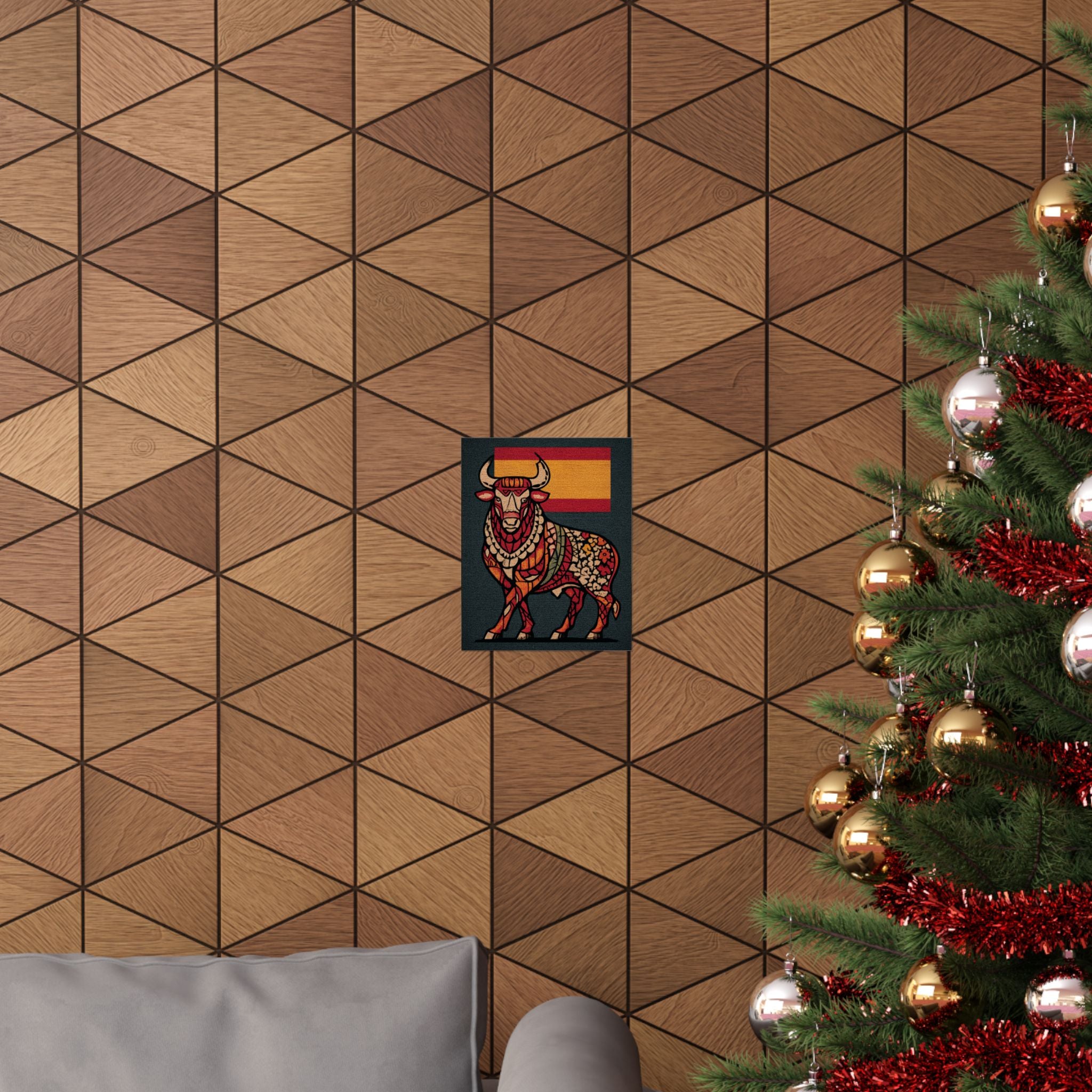 Vibrant Spanish Bull Poster, Colorful Art Print, Unique Wall Decor, Home Decoration, Gift for Art Lovers, Celebratory Decor