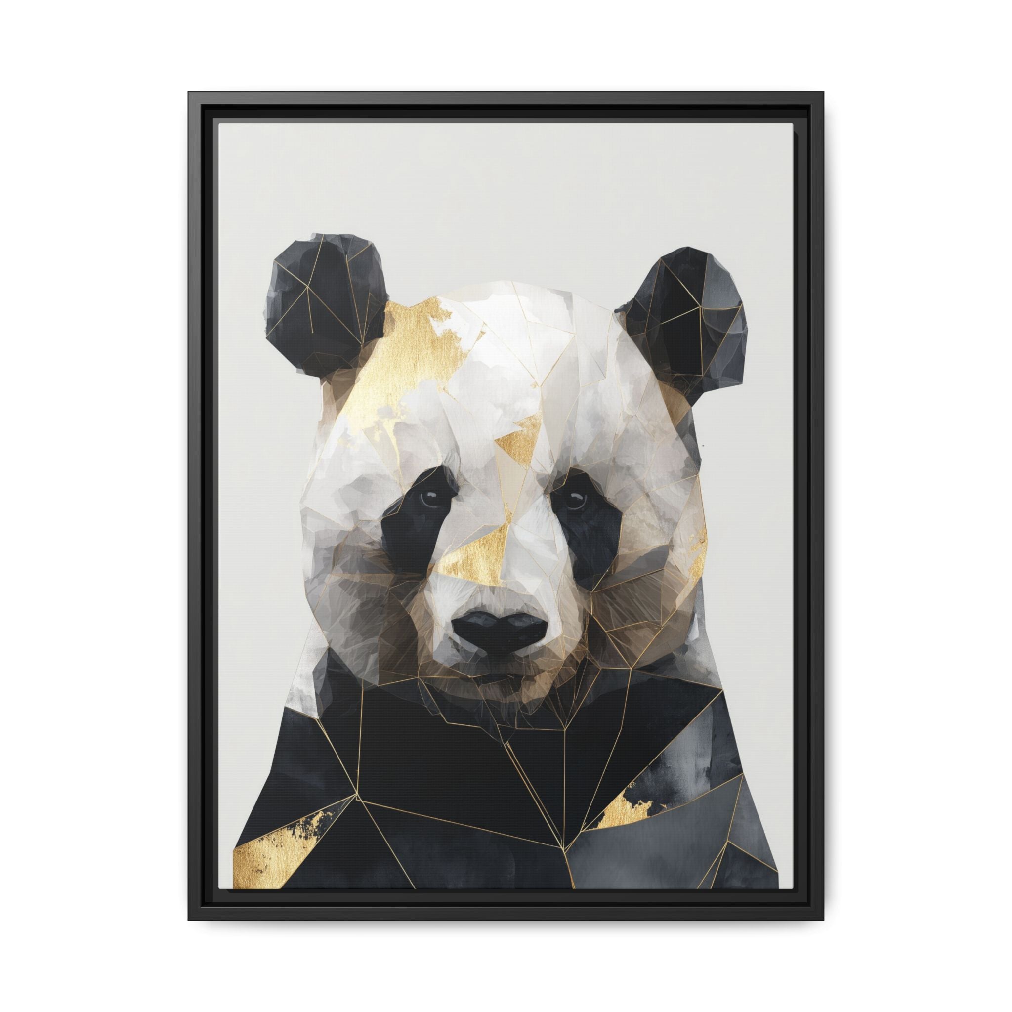 Fractal Panda: Geometric Digital Art, Low Poly Wildlife Portrait   |  Personalized & Custom Orders Available