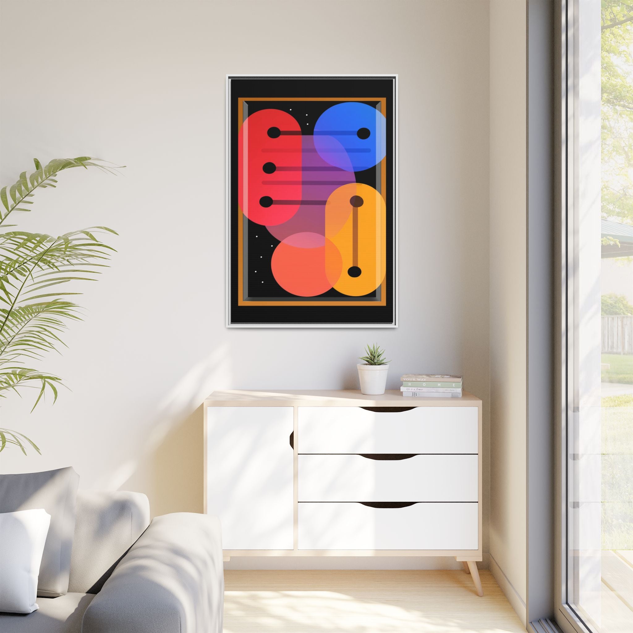 Celestial Geometry: Organic Shapes in Motion, Digital Abstract Composition, Vibrant Color Intersections   |   Custom Orders Accepted