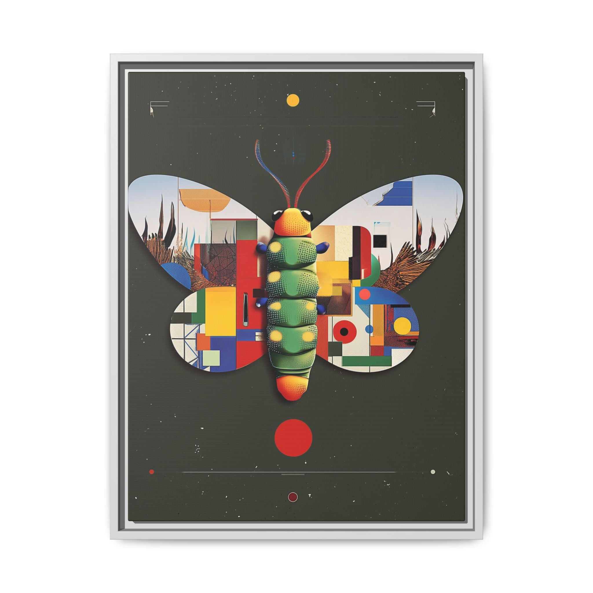 Geometric Butterfly: Bauhaus Digital Mosaic, Technological Nature Composition   |    Custom Orders Available