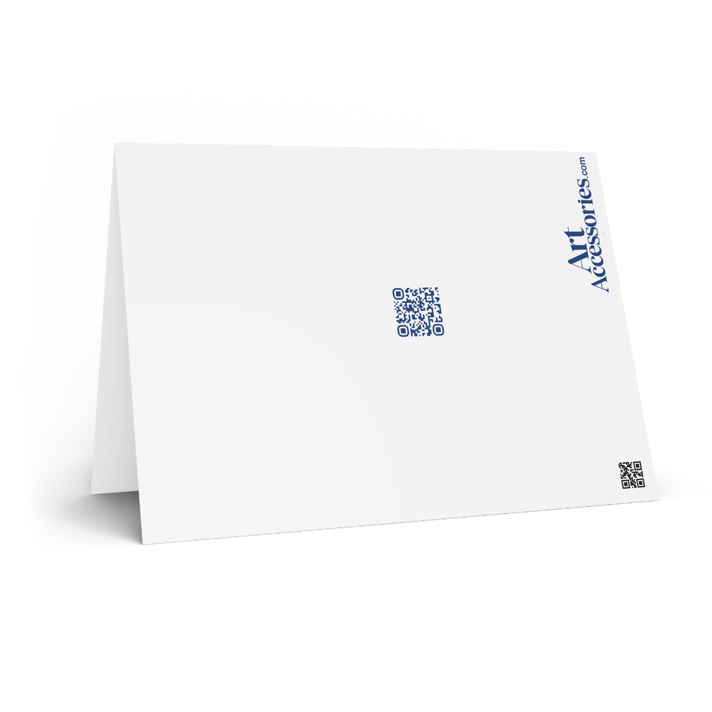 Caravan Greeting Card — Retro Camper & Pine Trees Note Card