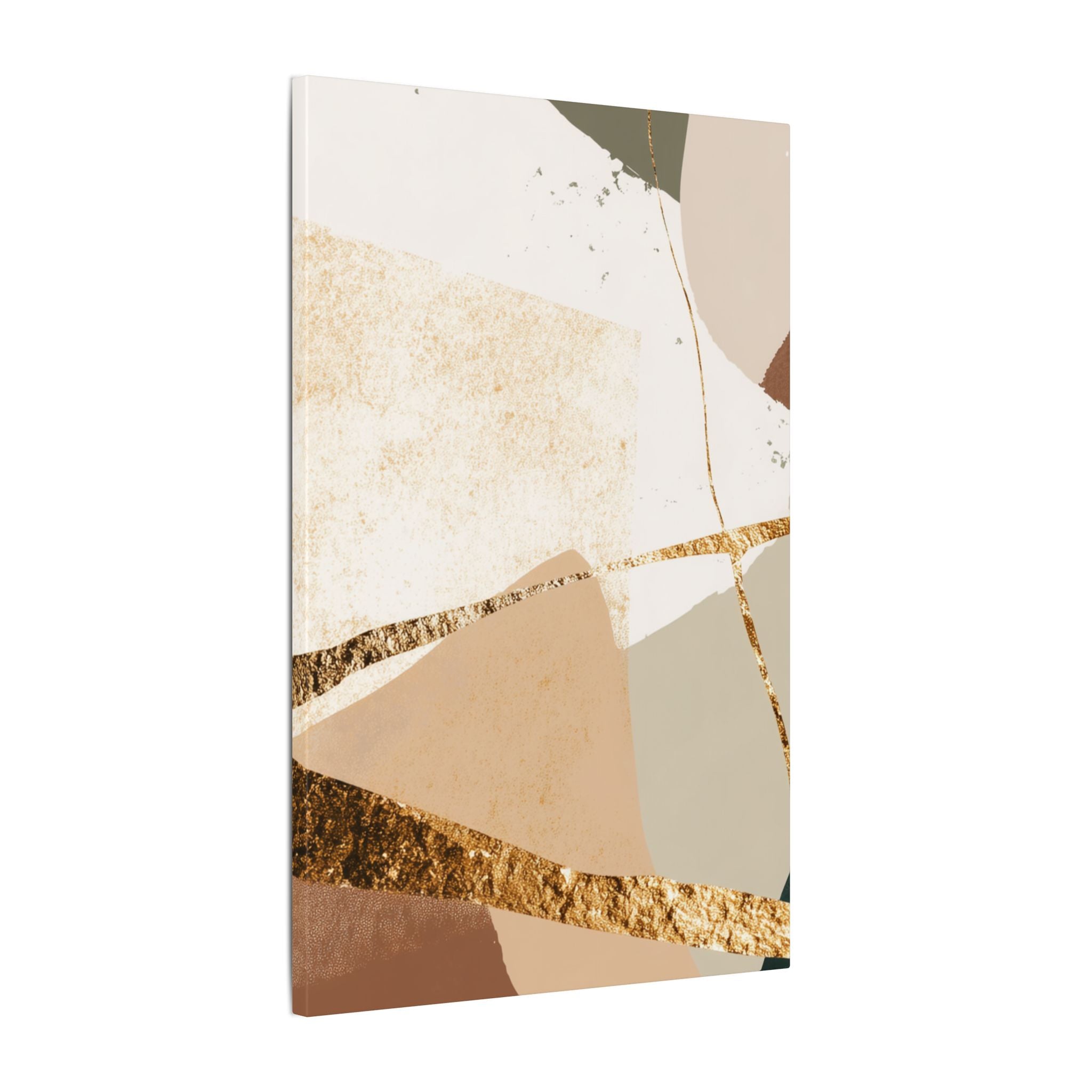 Canvas Print, Abstract Earthy Gold Wall Art, Modern Designer Home Decor, Stretched Matte Canvas; Thick, Multi-Size, Office Decor