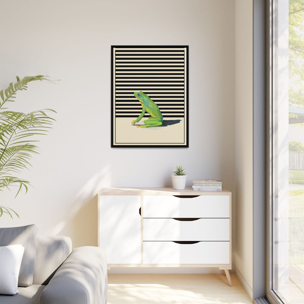 Geometric Frog Persona: Modern Wildlife Illustration, Vibrant Graphic Design   |  Personalized & Custom Orders Available