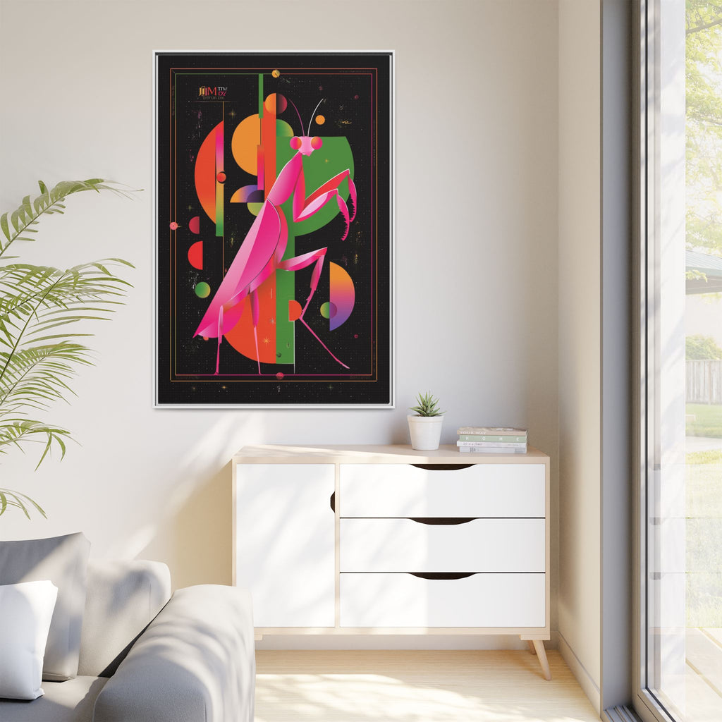 Celestial Mantis: Cubist Geometry, Cosmic Insect Portrait   |    Custom Orders Available