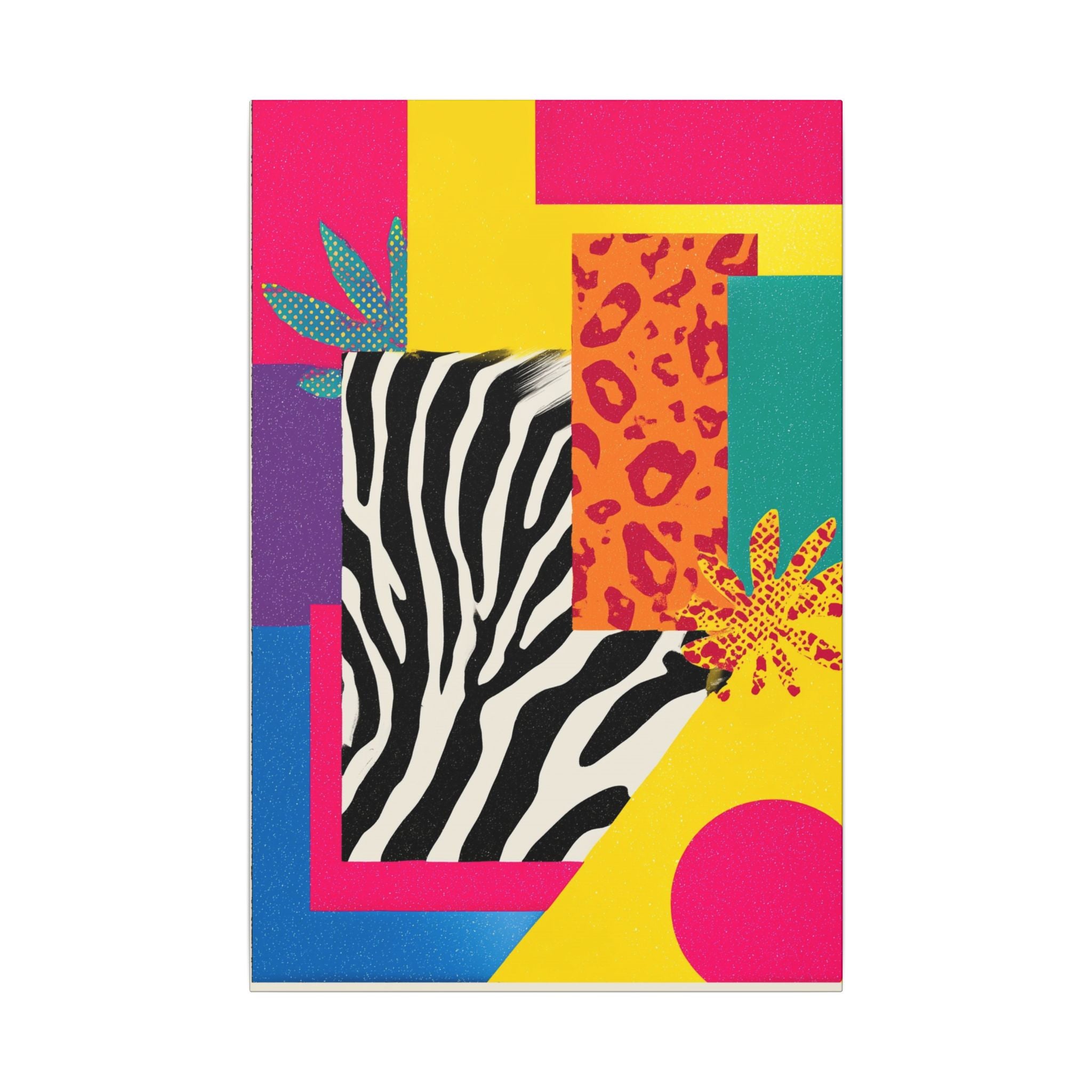 Pop Geometry: Zebra Leopard Fusion, Geometric Color Block, Modern Abstract Design   |   Custom Orders Accepted
