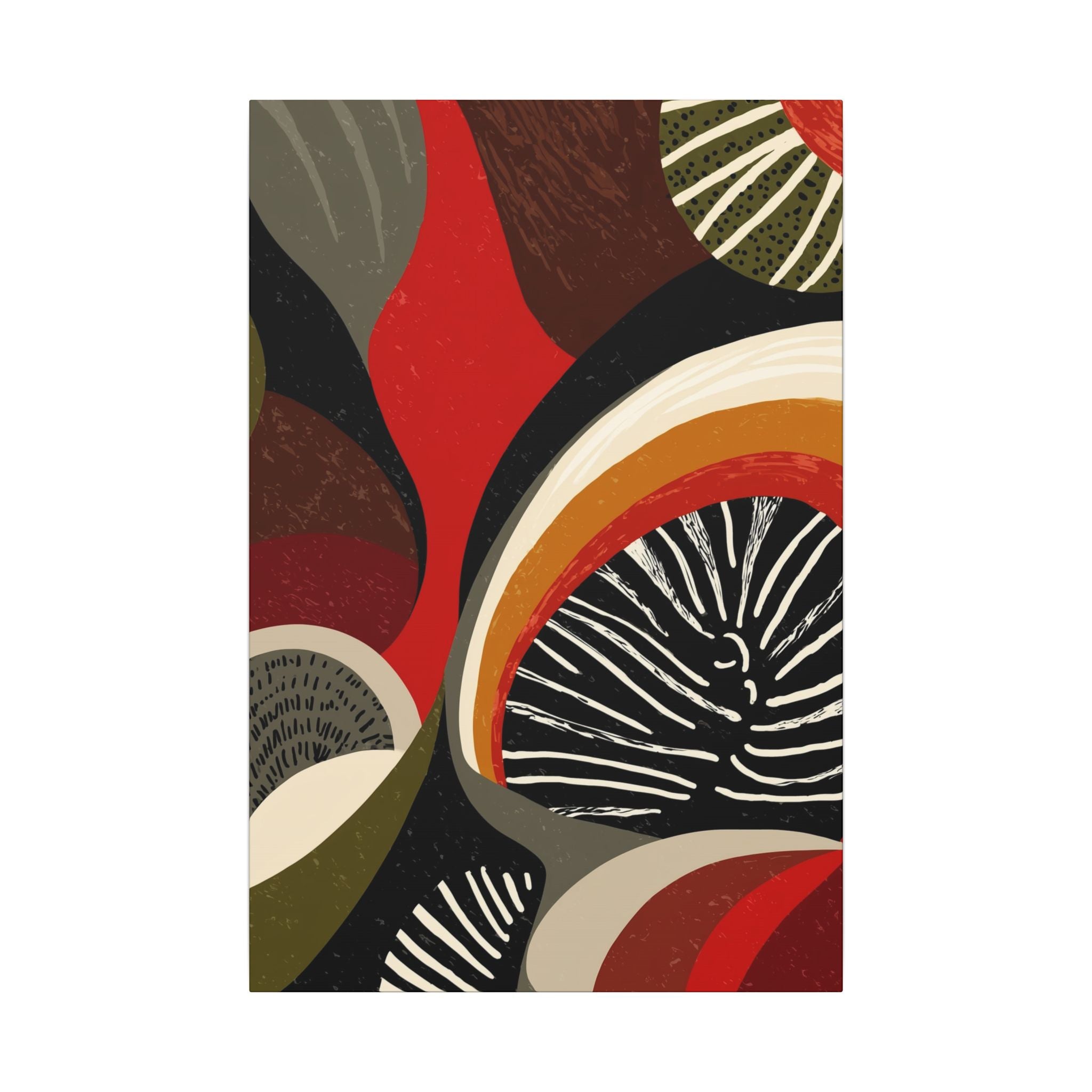 Harmonic Convergence: Organic Geometry, Mid-Century Modern Abstract, Earthy Palette Composition   |   Custom Orders Accepted
