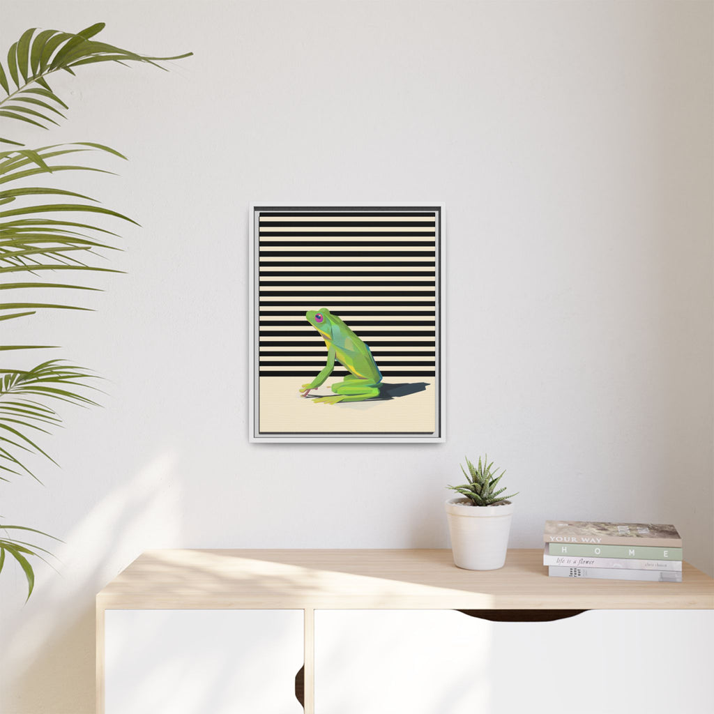 Geometric Frog Persona: Modern Wildlife Illustration, Vibrant Graphic Design   |  Personalized & Custom Orders Available