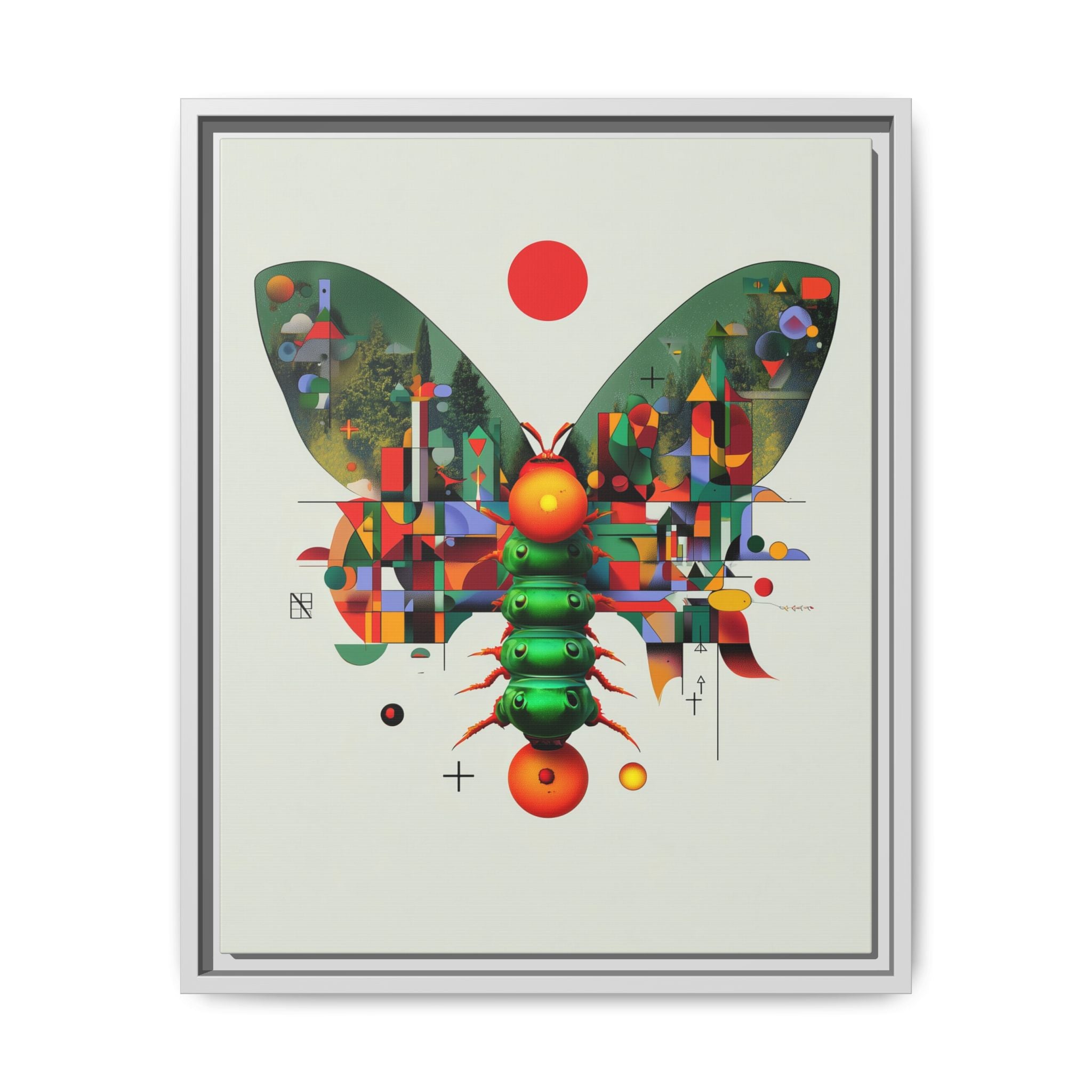 Digital Butterfly Framed Print, Cubist Architectural Abstraction   |  Personalized & Custom Orders Available