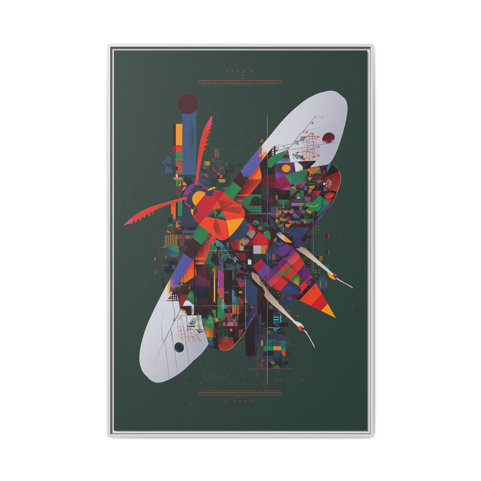 Geometric Butterfly: Digital Abstract Art, Architectural Color Explosion   |    Custom Orders Available