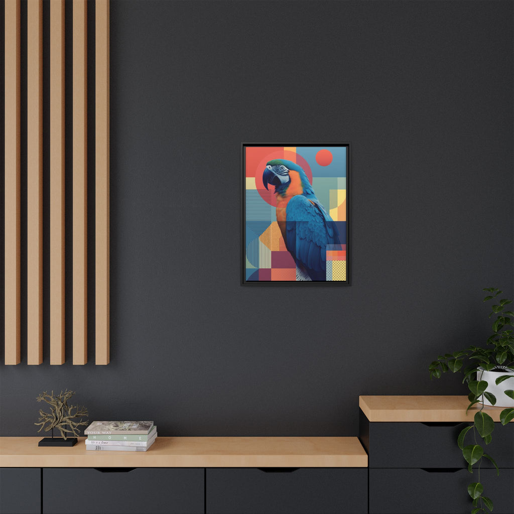 Geometric Macaw: Prismatic Wildlife Fusion, Modern Abstract Composition   |    Custom Orders Available