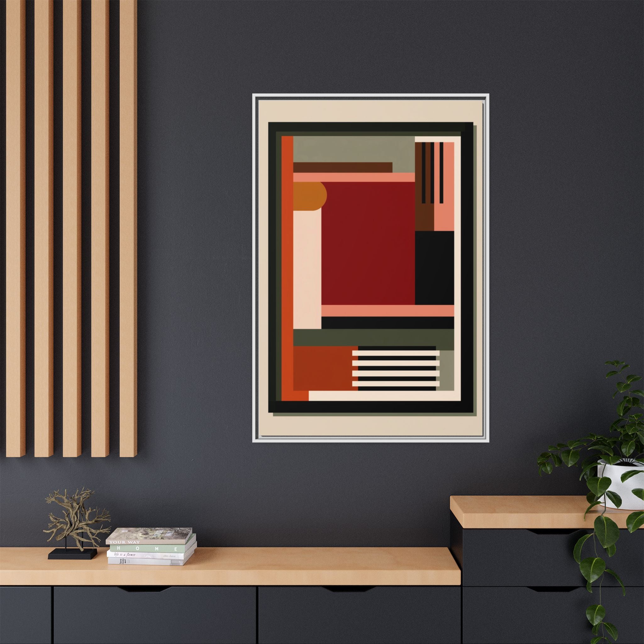 Architectural Geometries: Modern Abstract Composition, Bauhaus-Inspired Design, Geometric Color Blocking   |   Custom Orders Accepted