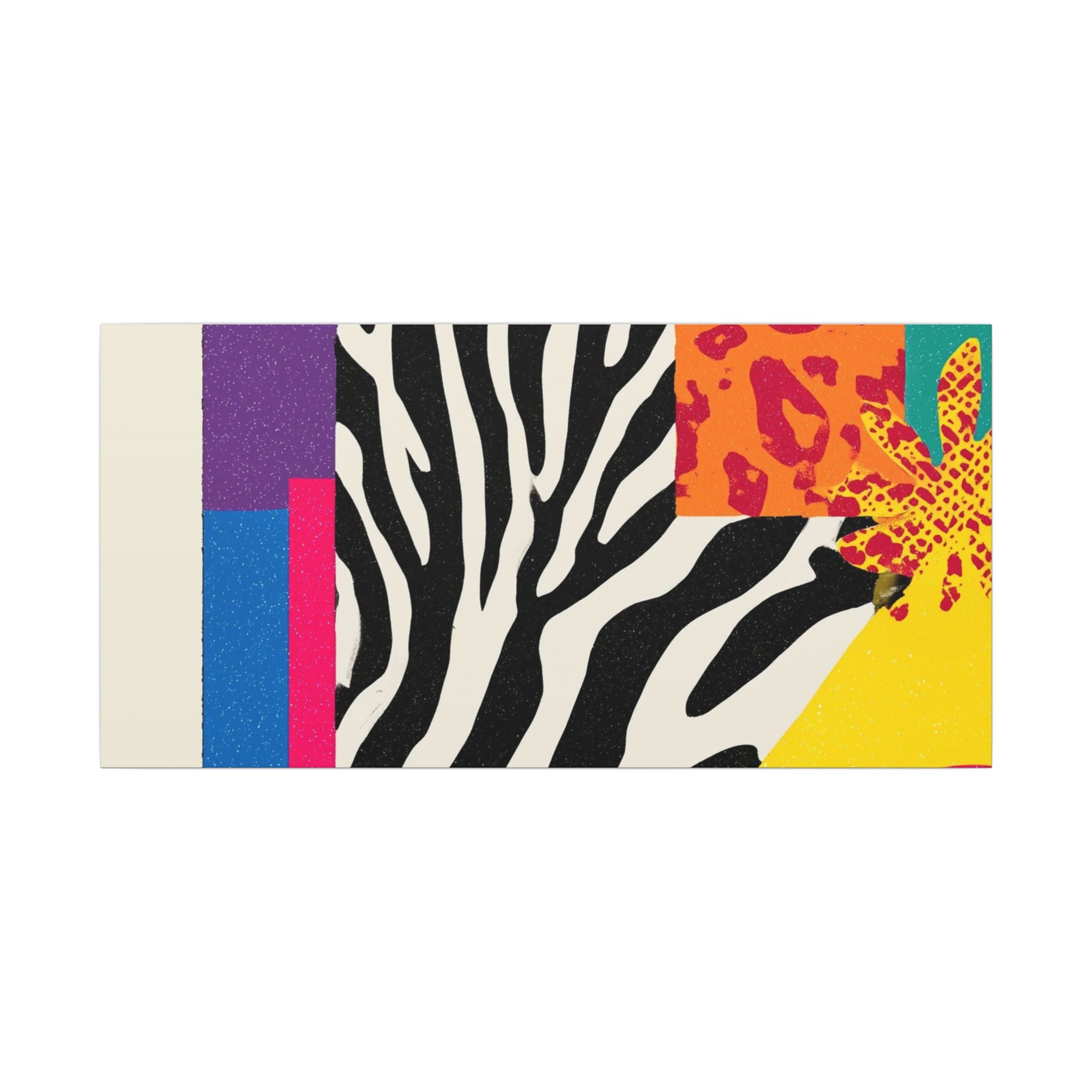 Copy of Pop Geometry: Zebra Leopard Fusion, Geometric Color Block, Modern Abstract Design   |   Custom Orders Accepted