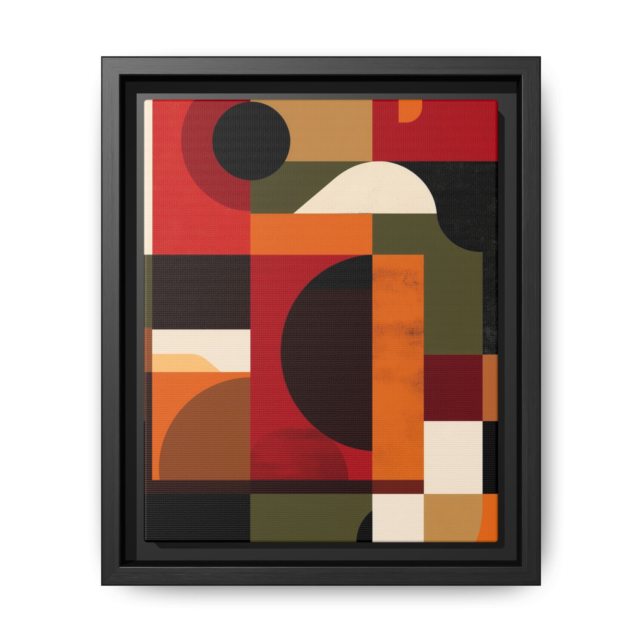 Geometric Convergence: Abstract Bauhaus Design, Constructivist Color Blocks, Architectural Art Composition   |   Custom Orders Accepted