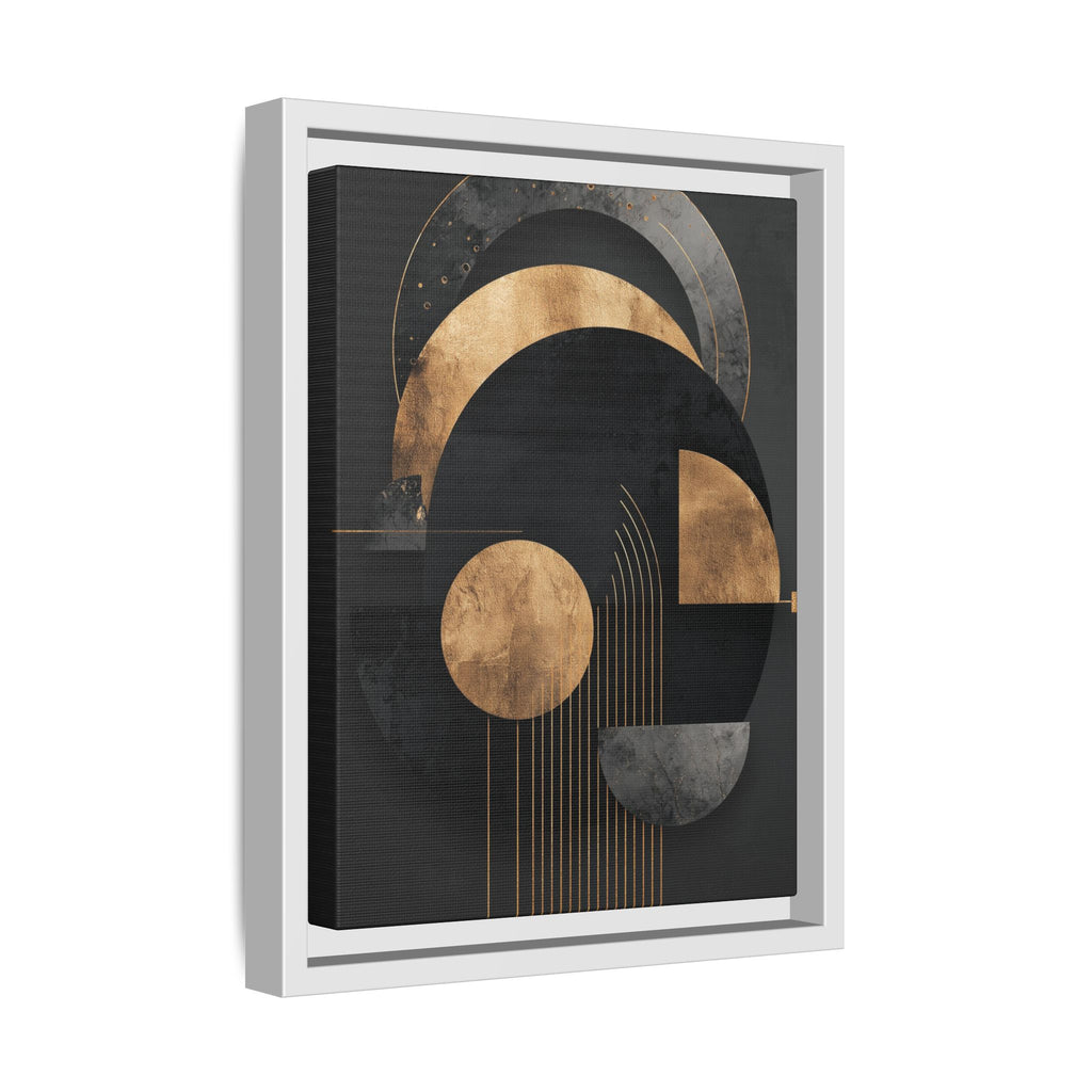 Geometric Resonance: Abstract Gold and Black Design, Minimalist Architectural Art, Modern Metallic Composition   |   Custom Orders Accepted