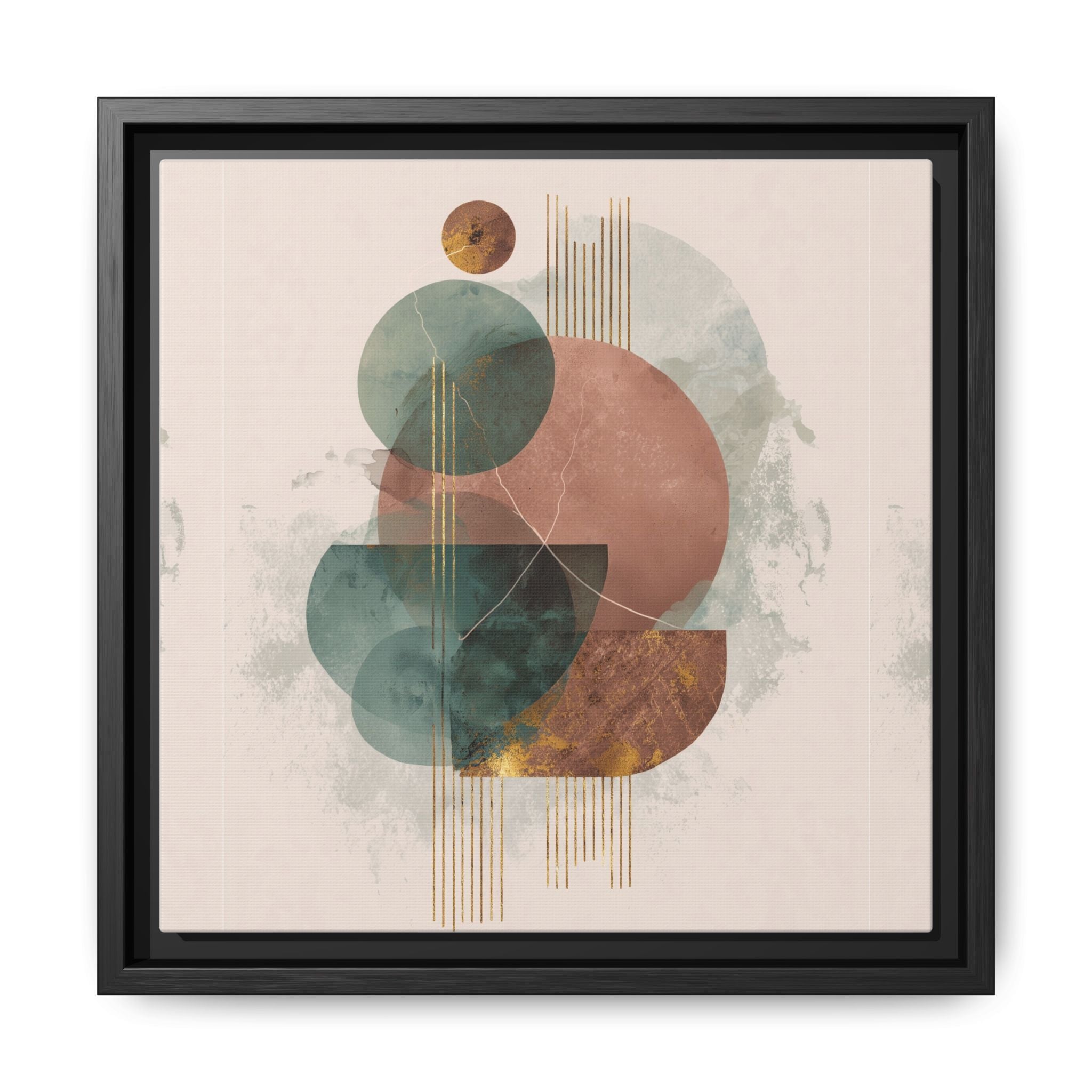 Translucent Geometries: Abstract Circles, Mid-Century Minimalism, Watercolor Layers   |   Custom Orders Accepted
