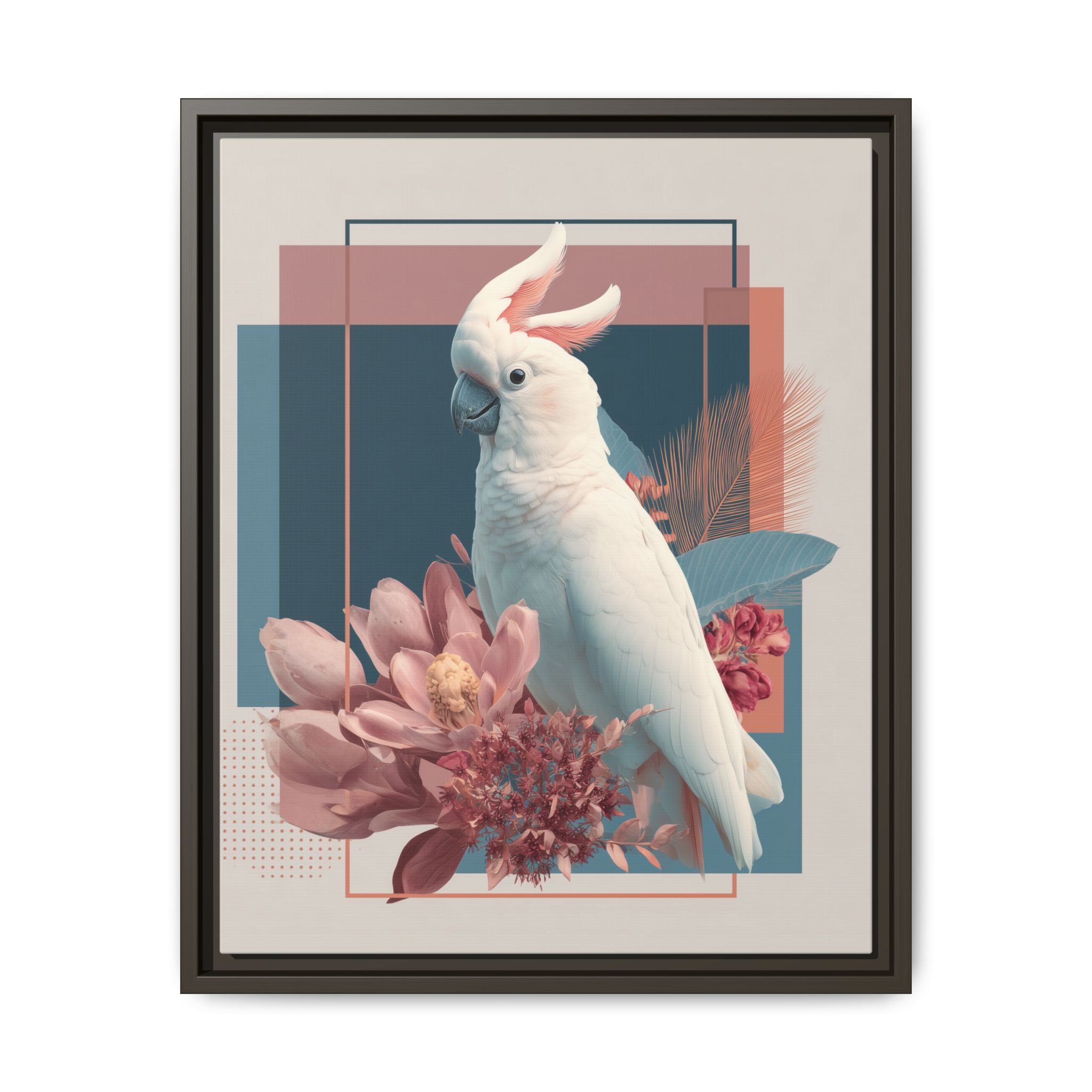 Ethereal Cockatoo: Geometric Wildlife Art, Digital Nature Portrait   |    Custom Orders Available