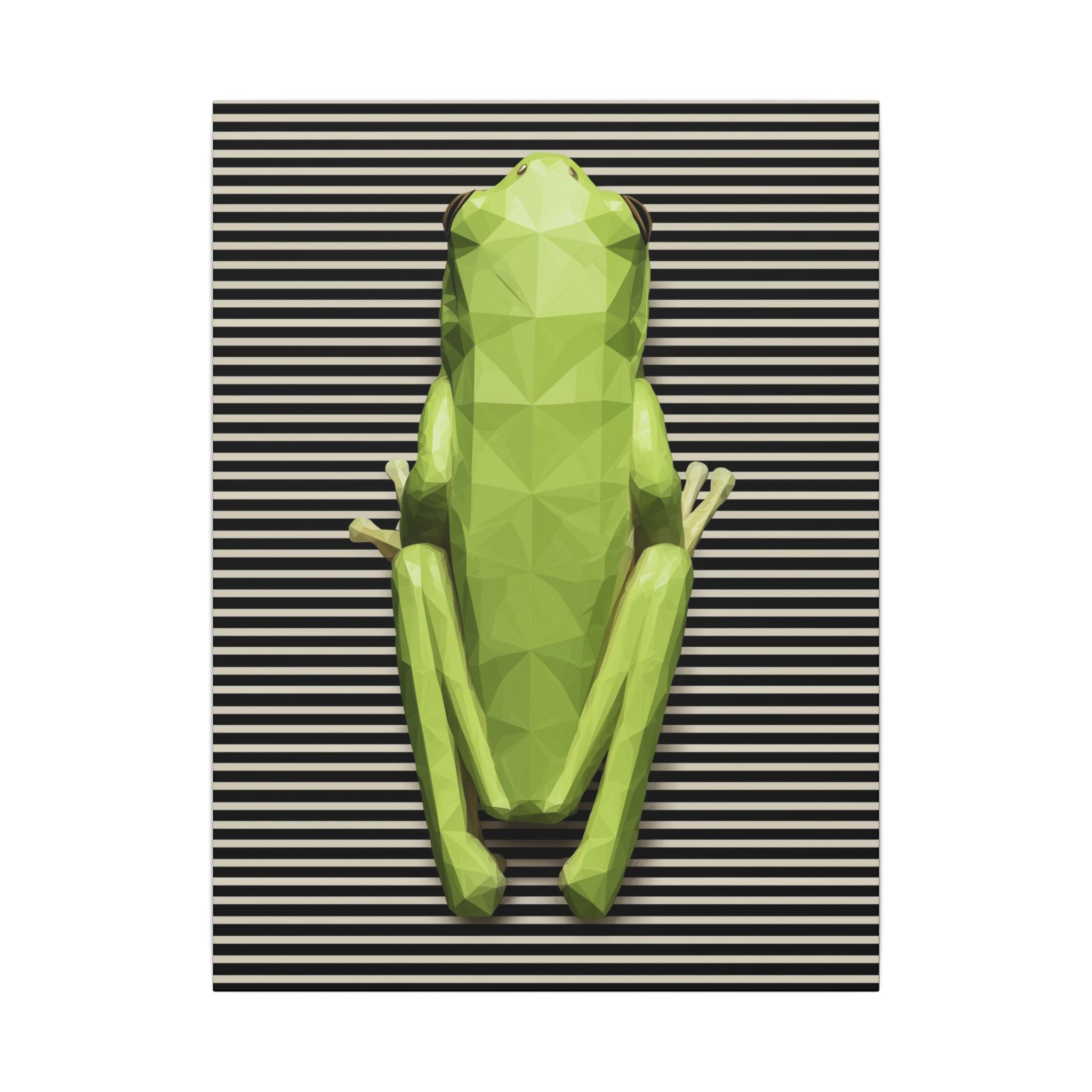 Geometric Frog: Low-Poly Design, Digital Art Amphibian   |    Custom Orders Available