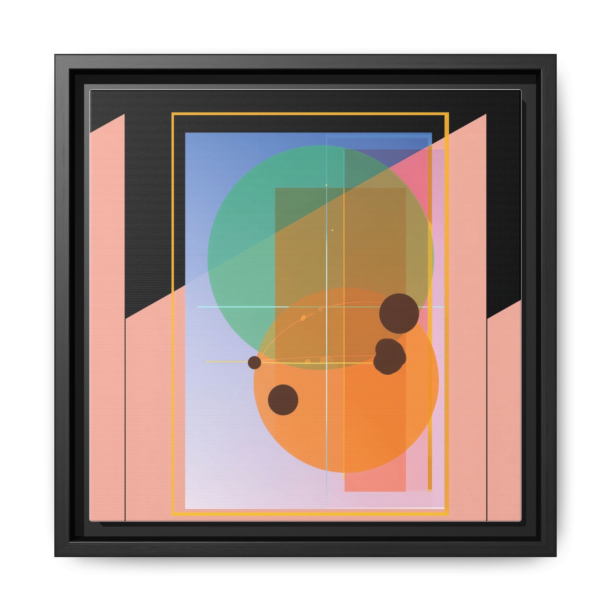 Geometric Harmony: Abstract Composition, Overlapping Shapes, Precision Design   |   Custom Orders Accepted