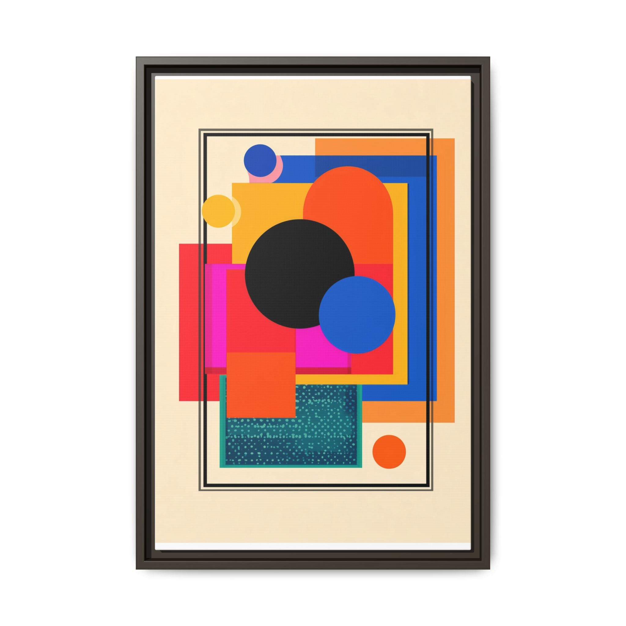 Geometric Harmony: Abstract Color Blocks, Mid-Century Modern Design, Minimalist Art Composition   |   Custom Orders Accepted