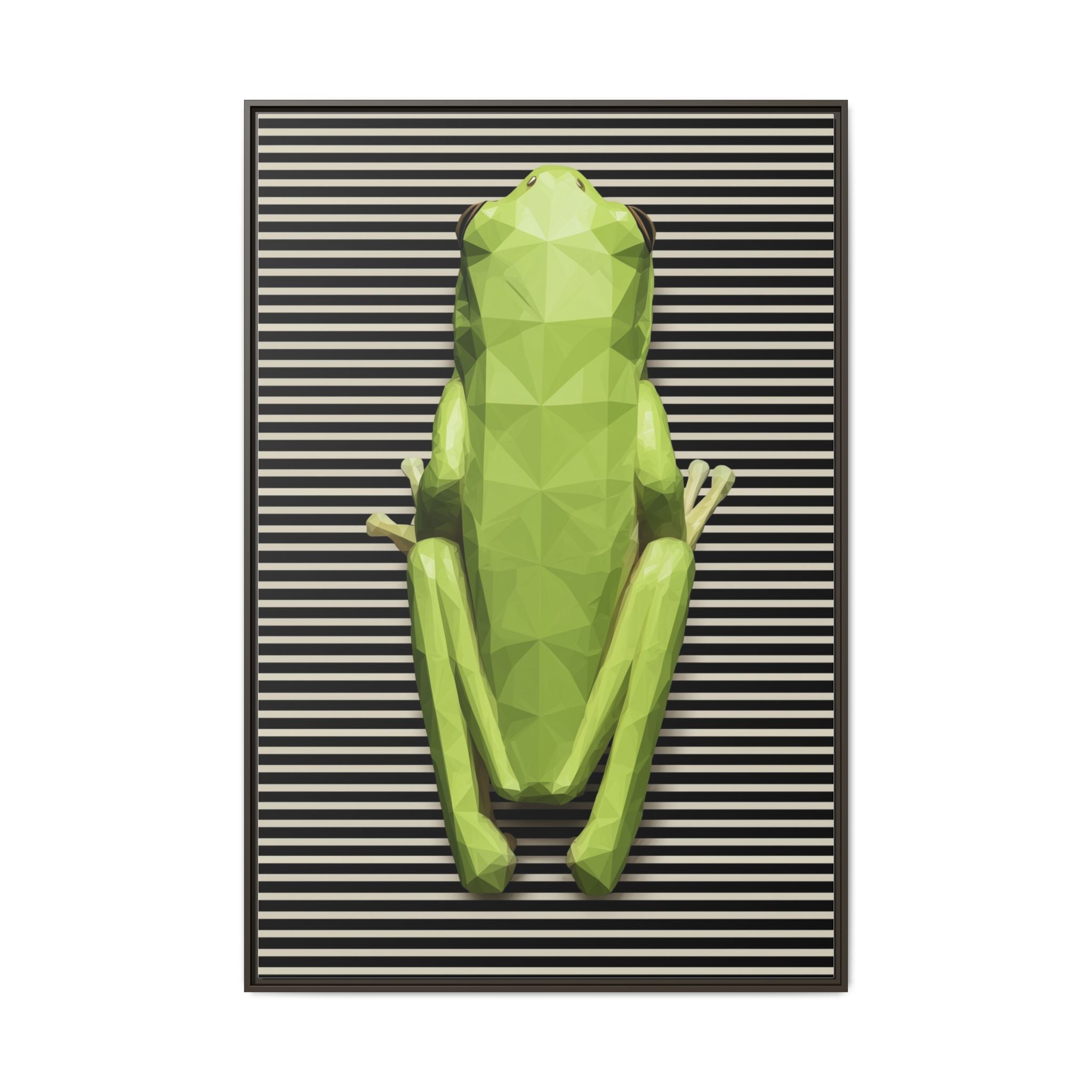 Geometric Frog: Low-Poly Digital Wildlife, Minimalist Angular Design   |    Custom Orders Available