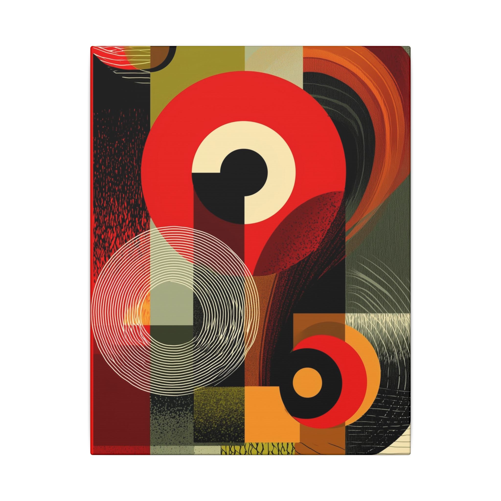 Geometric Convergence: Mid-Century Modern Abstract, Constructivist Design Principles, Bold Chromatic Composition   |   Custom Orders