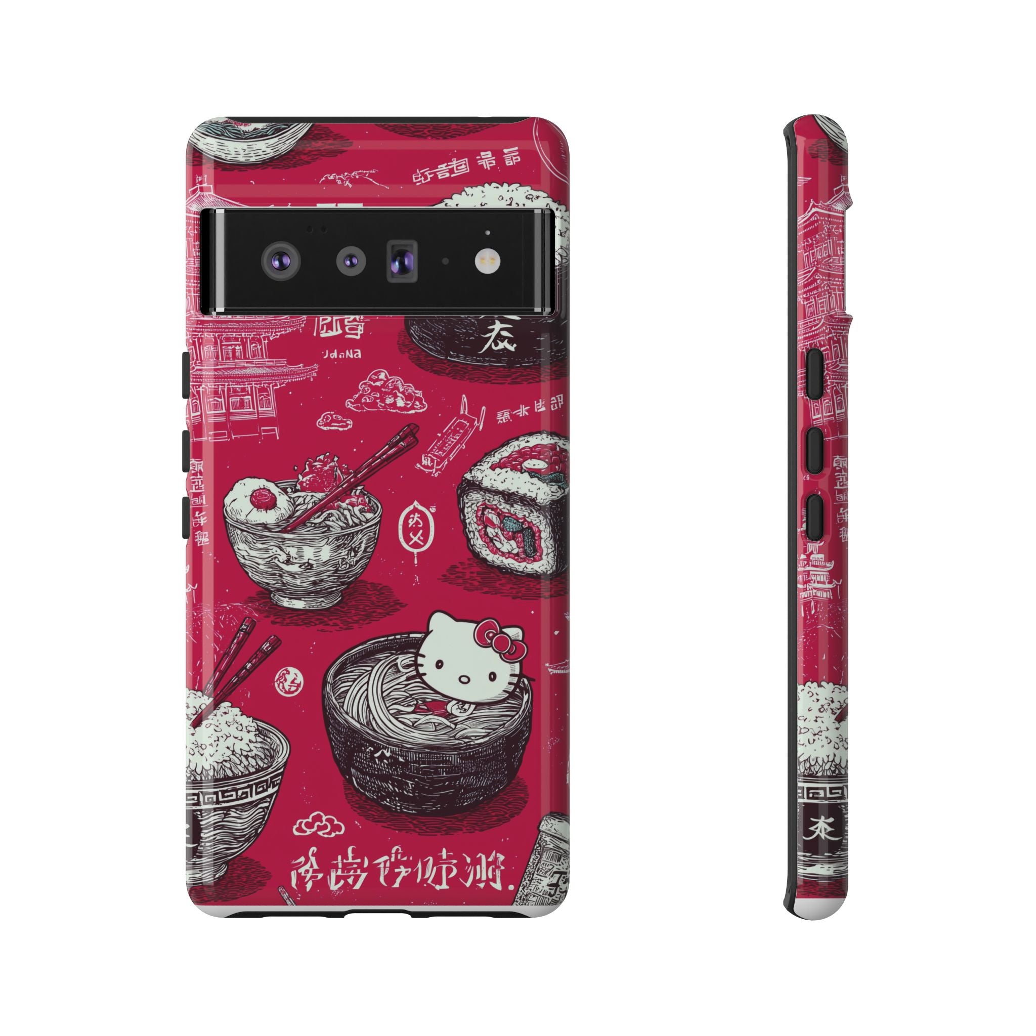 Japanese Kitty Vibrant Phone Case - Tough Case | Funky, Colorful, Unique Design for Personalization, Gift, Accessory, Protection, Trendy