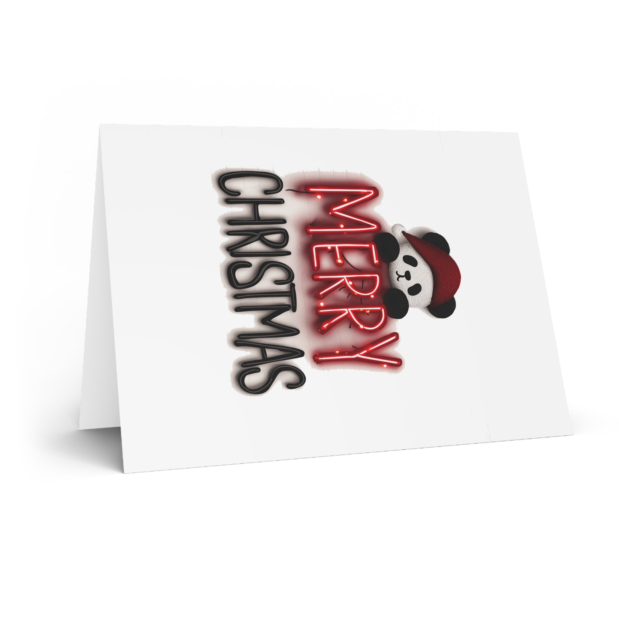 Panda Claus Christmas Cheer: Festive Holiday Graphic, Cartoon Character Greeting, Digital Art Illustration | Custom Orders Accepted