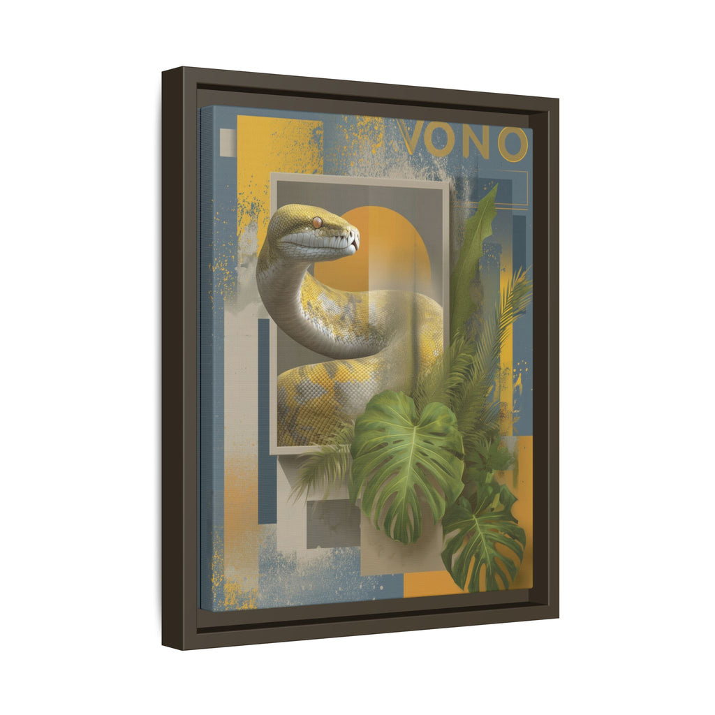 Serpent of Geometric Dimensions: Tropical Vono Design, Abstract Wildlife Art   |  Personalized & Custom Orders Available