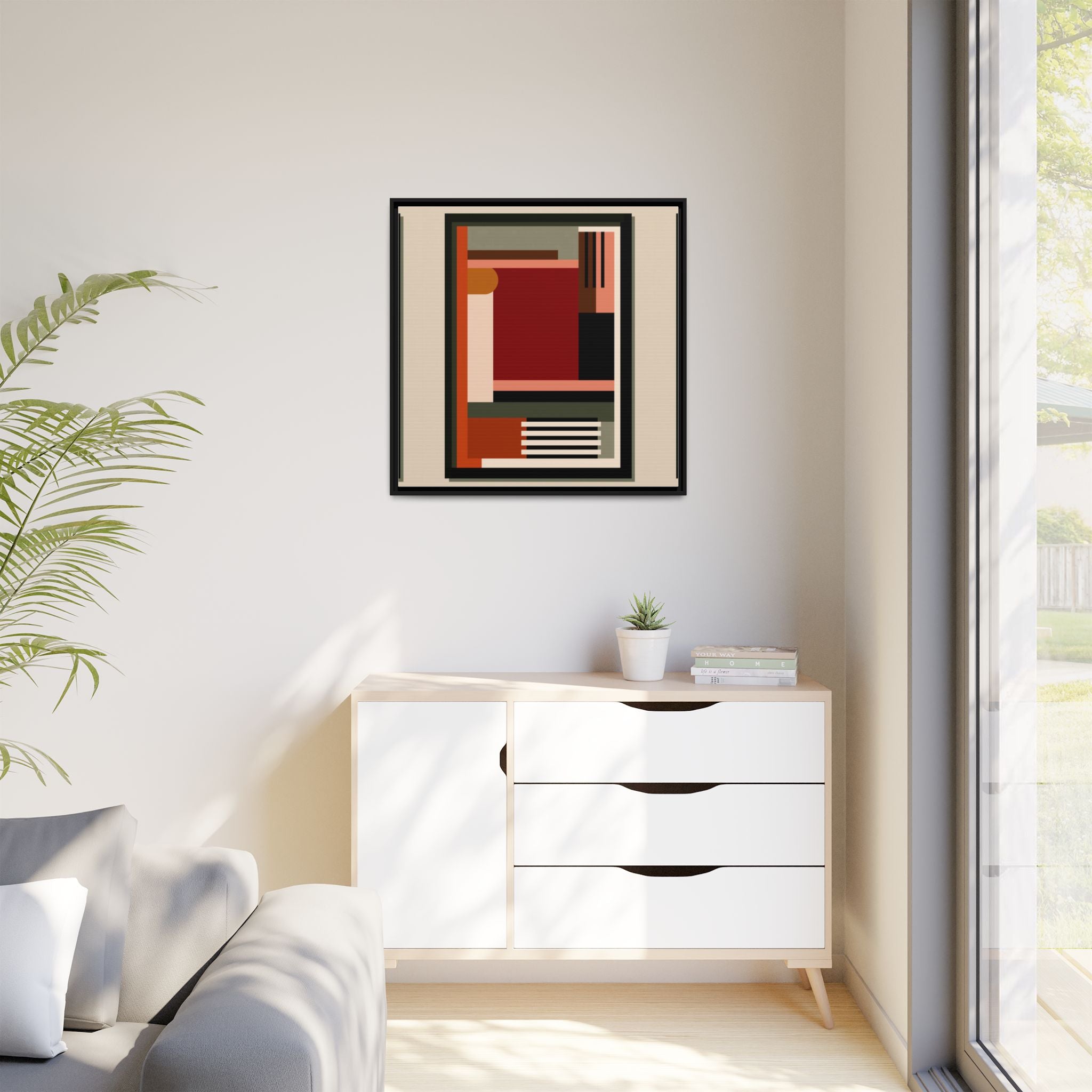 Architectural Geometries: Modern Abstract Composition, Bauhaus-Inspired Design, Geometric Color Blocking   |   Custom Orders Accepted