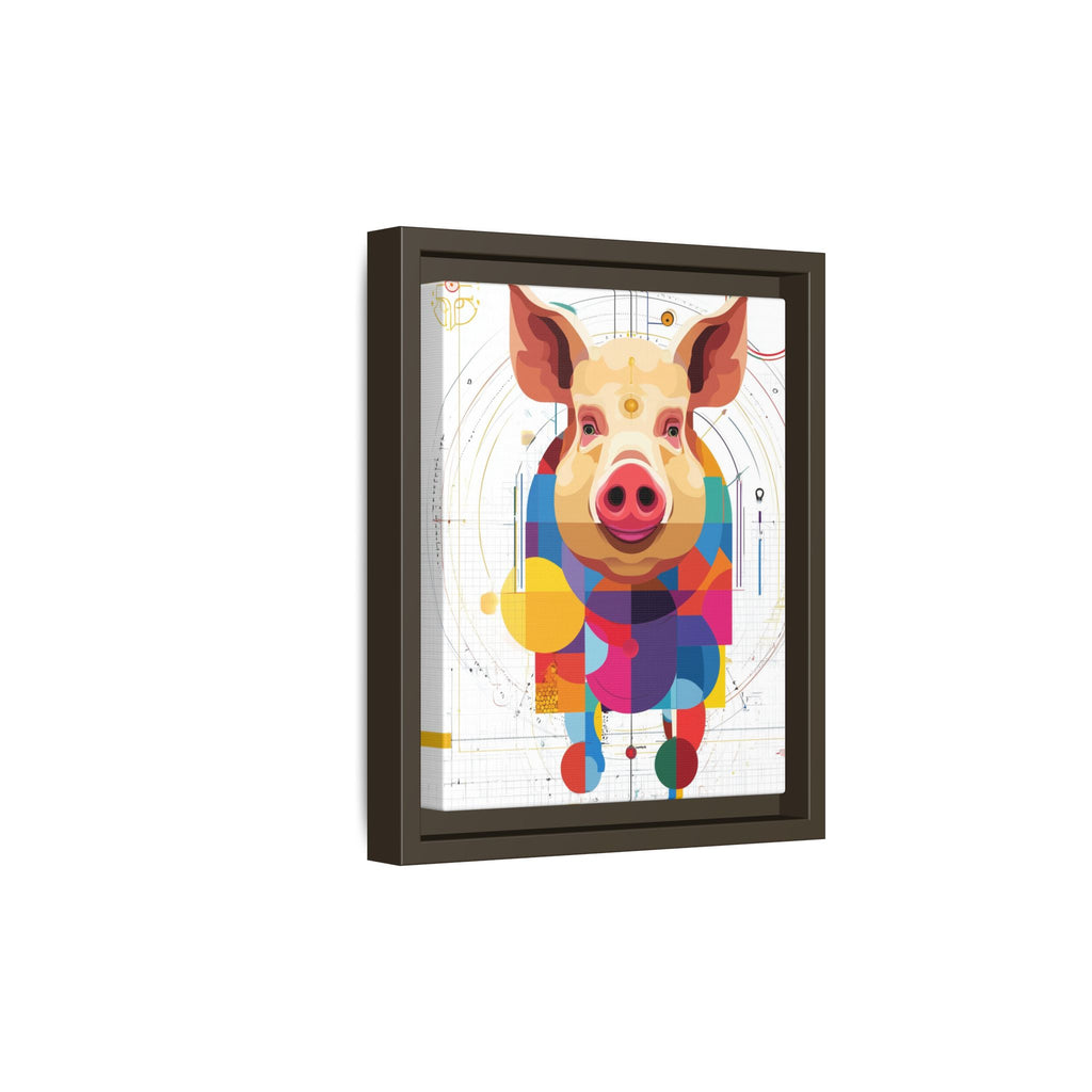 Geometric Pig: Digital Cubist Portrait, Mathematical Animal Abstraction   |    Custom Orders Available