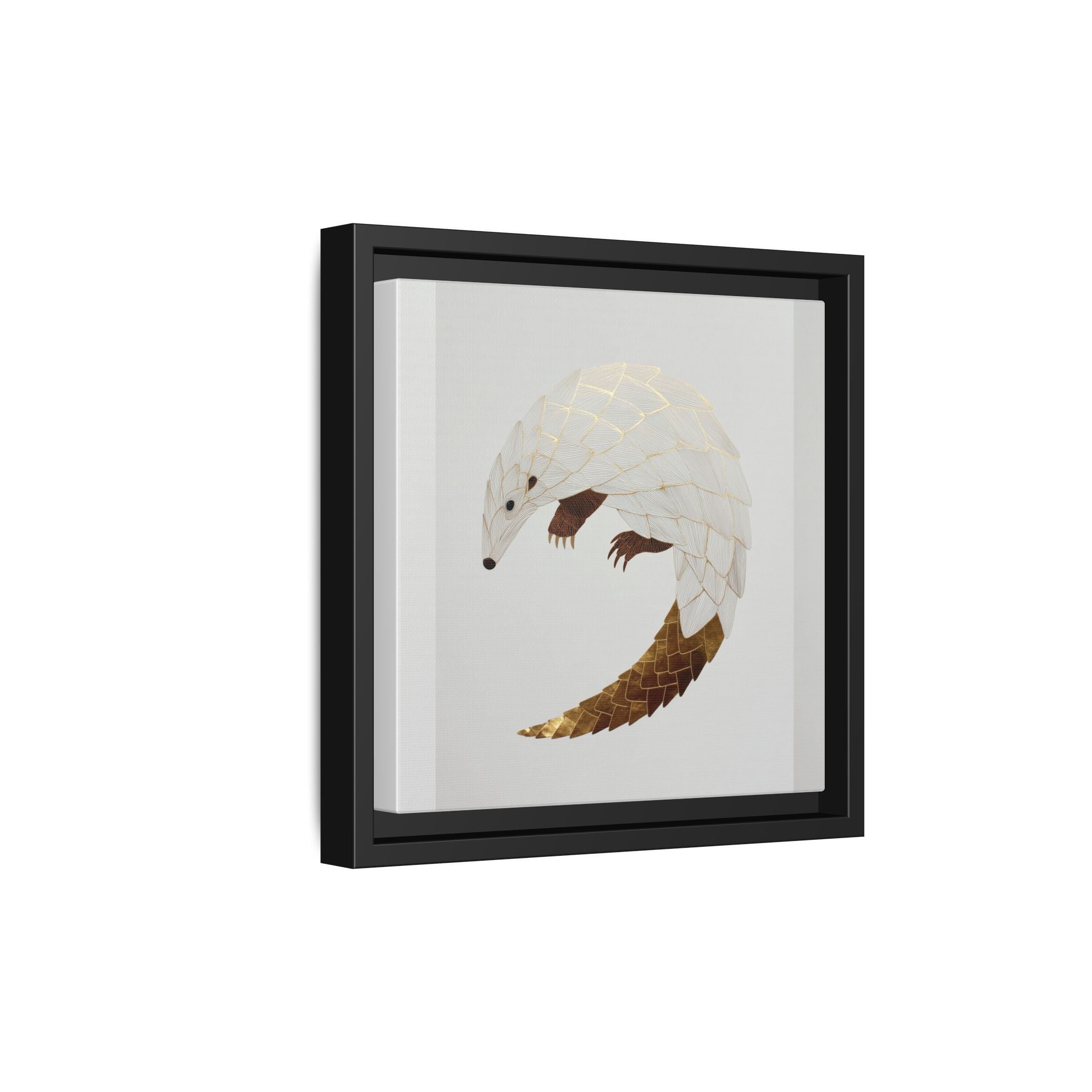 Geometric Hedgehog: Minimalist Wildlife Illustration, Layered Metallic Geometric Art   |    Custom Orders Available