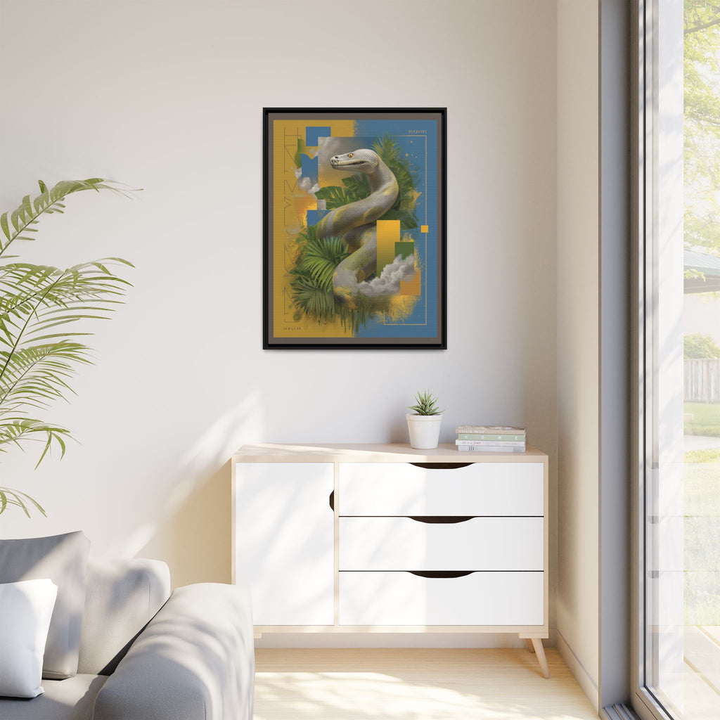 Serpent of Surreal Geometries: Tropical Hyperrealism, Digital Snake Illustration   |    Custom Orders Available