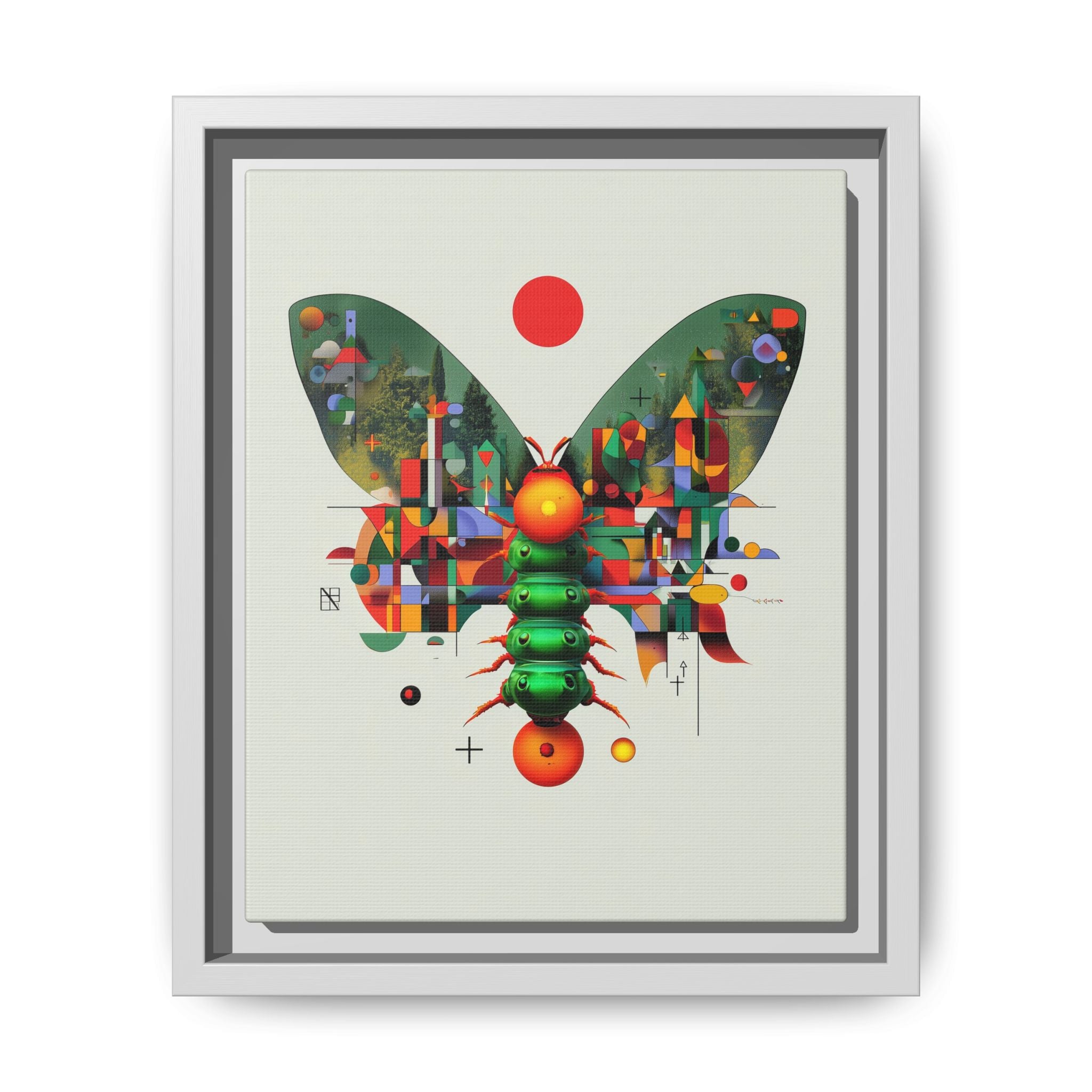 Digital Butterfly Framed Print, Cubist Architectural Abstraction   |  Personalized & Custom Orders Available