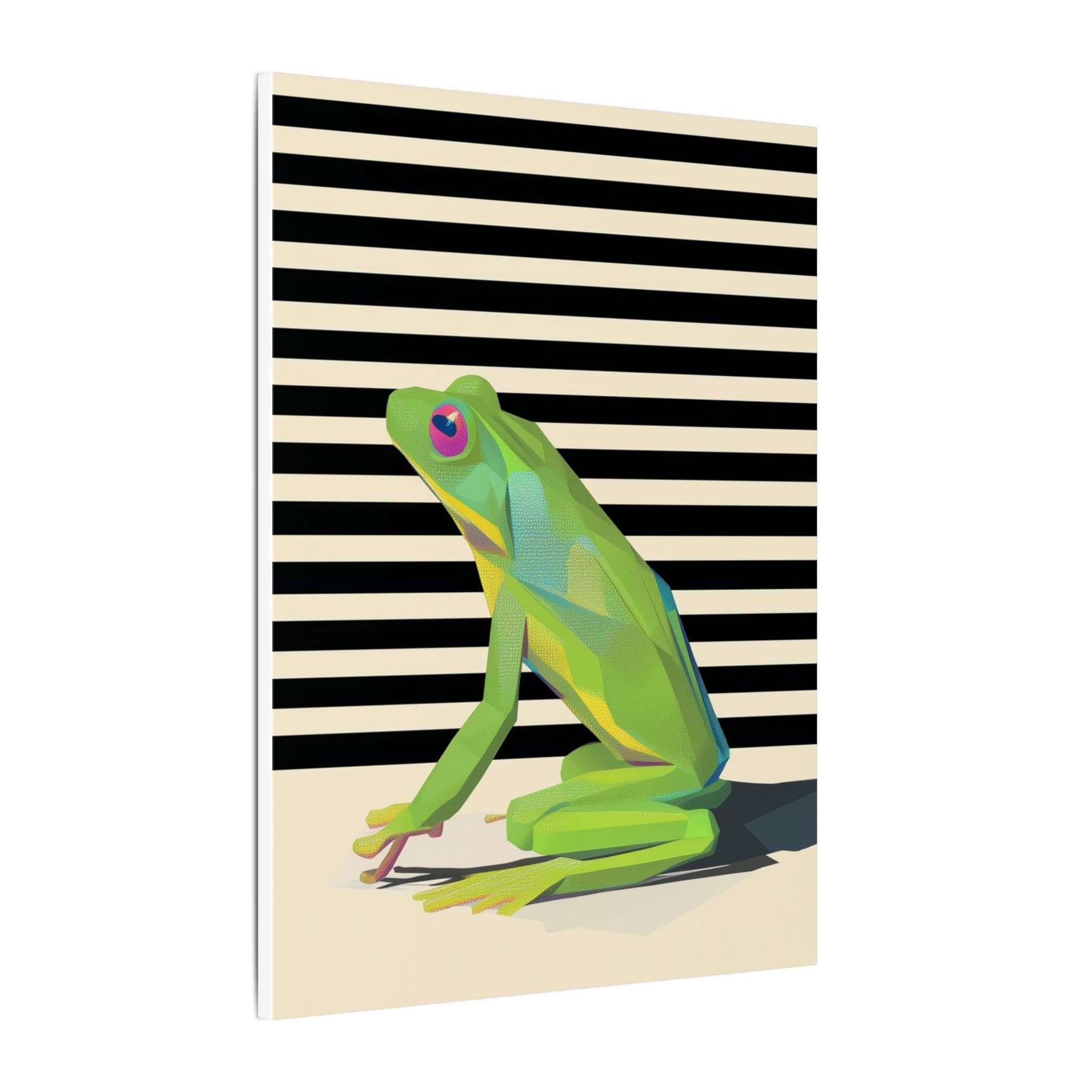 Geometric Frog Vibrance: Modern Wildlife Art, Minimalist Green Graphic Design   |    Custom Orders Available