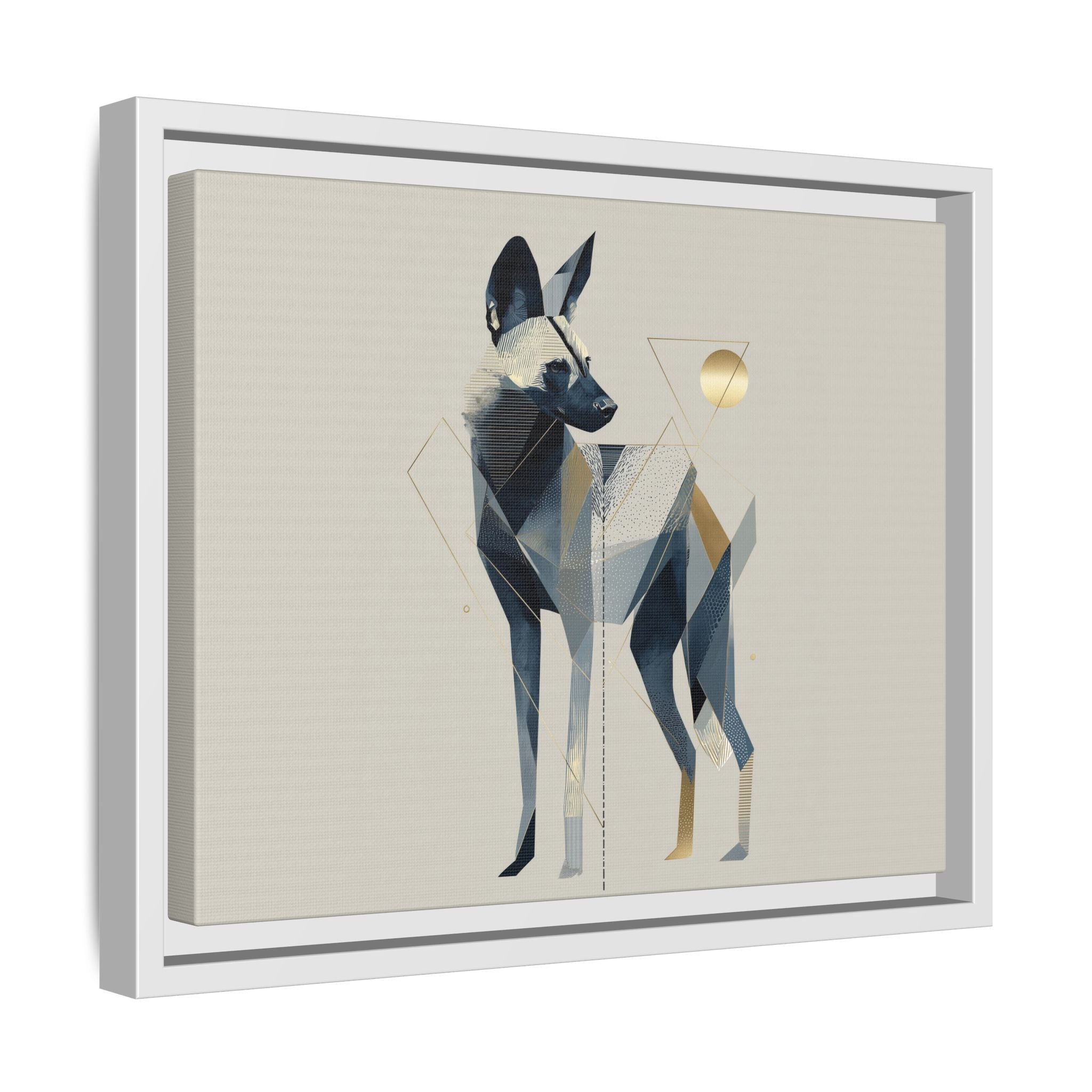 Canine Geometry: Fragmented African Wild Dog Portrait, Modern Graphic Design Study   |  Personalized & Custom Orders Available