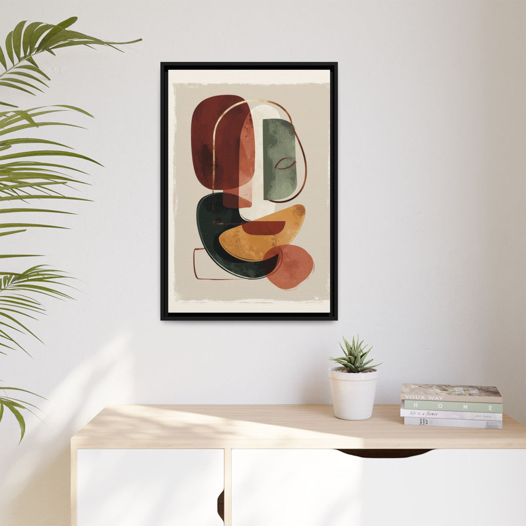 Layered Geometries: Mid-Century Modern Composition, Organic Abstract Design, Translucent Intersecting Shapes   |   Custom Orders Accepted