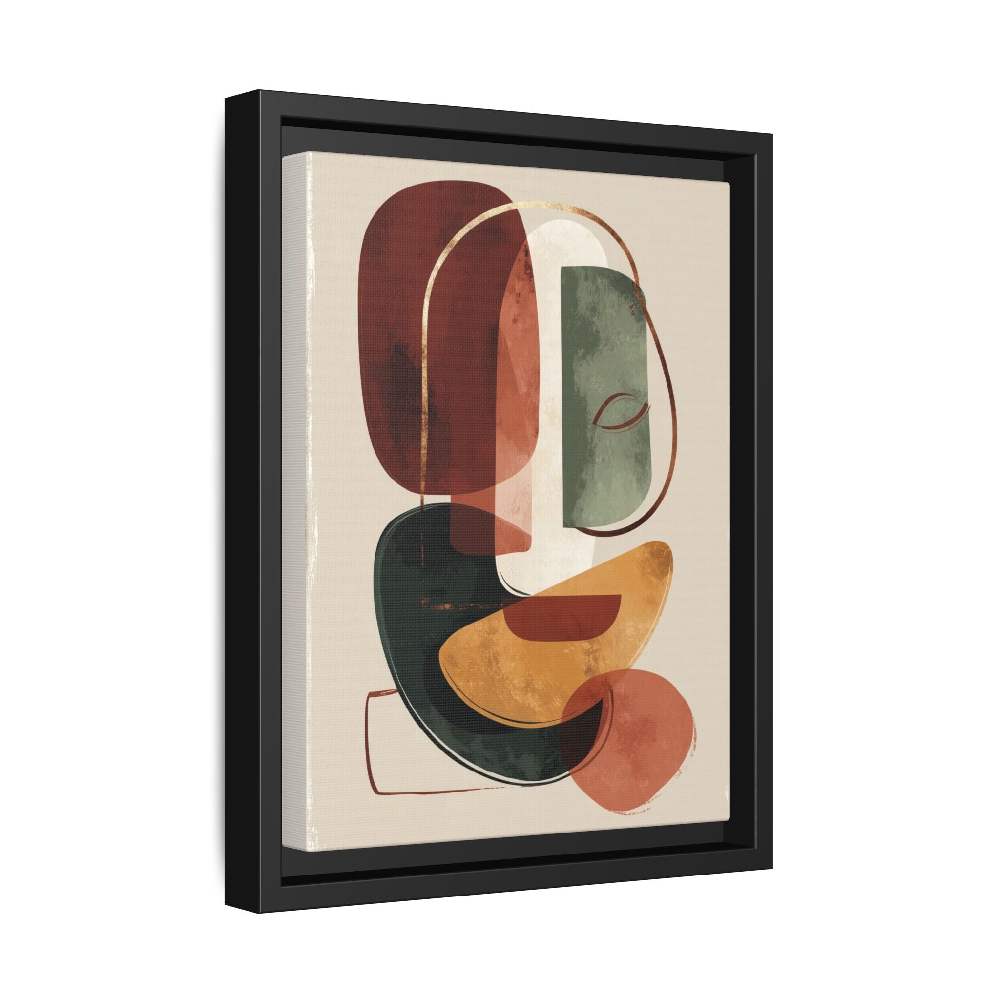 Layered Geometries: Mid-Century Modern Composition, Organic Abstract Design, Translucent Intersecting Shapes   |   Custom Orders Accepted