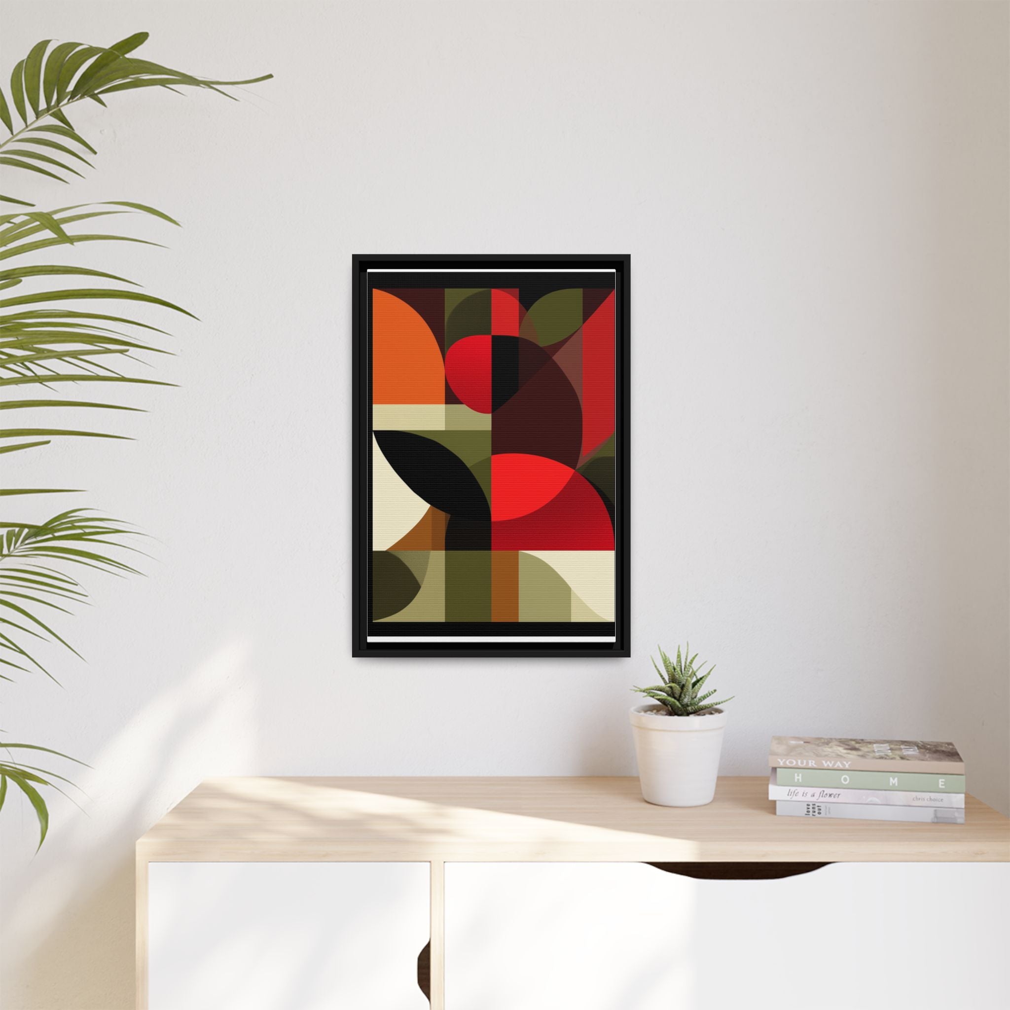 Geometric Fusion: Modern Abstract Composition, Cubist Color Blocks, Architectural Form Harmony   |   Custom Orders Accepted