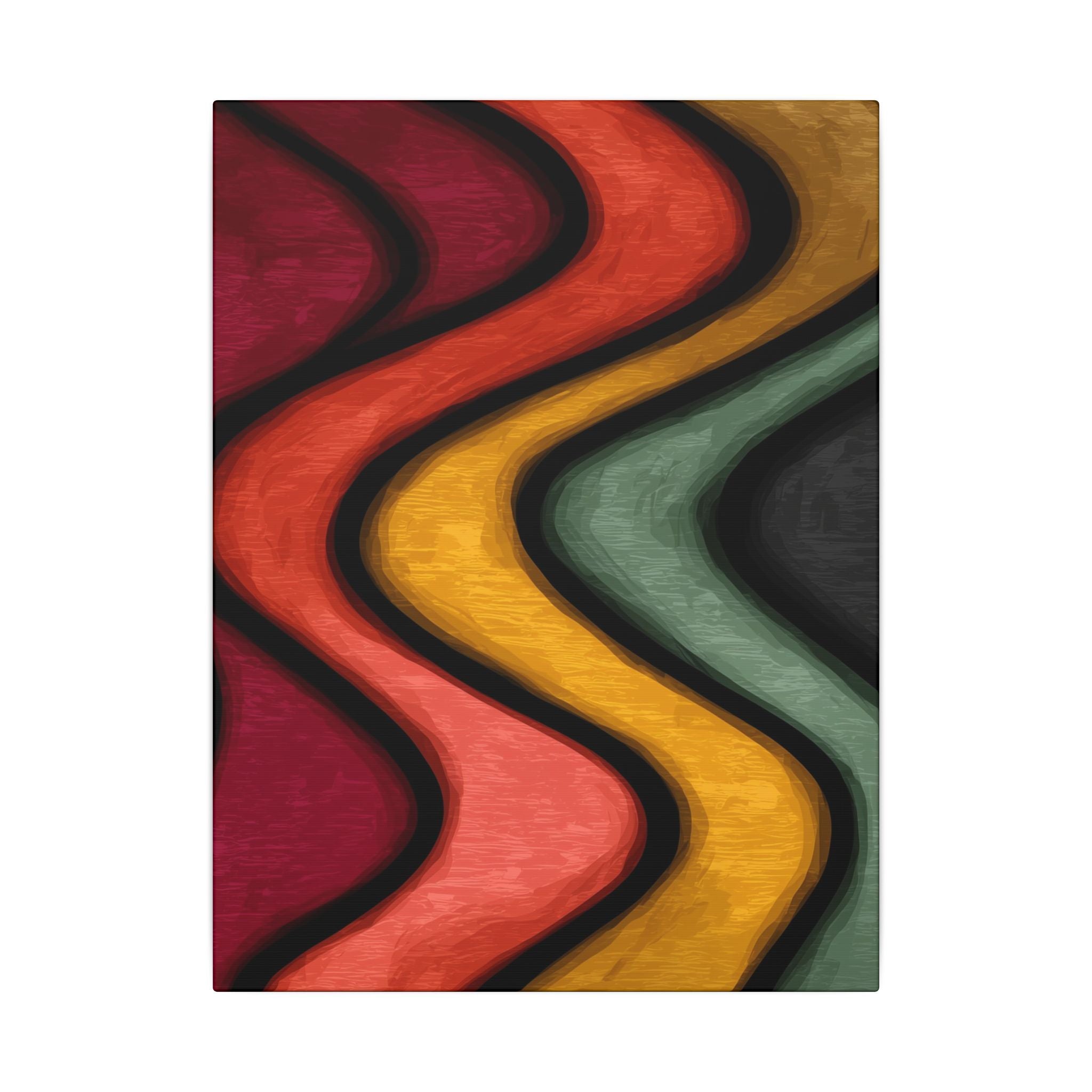 Autumnal Waves: Sinuous Organic Abstractions, Warm Color Landscape, Rhythmic Painterly Flow   |   Custom Orders Accepted